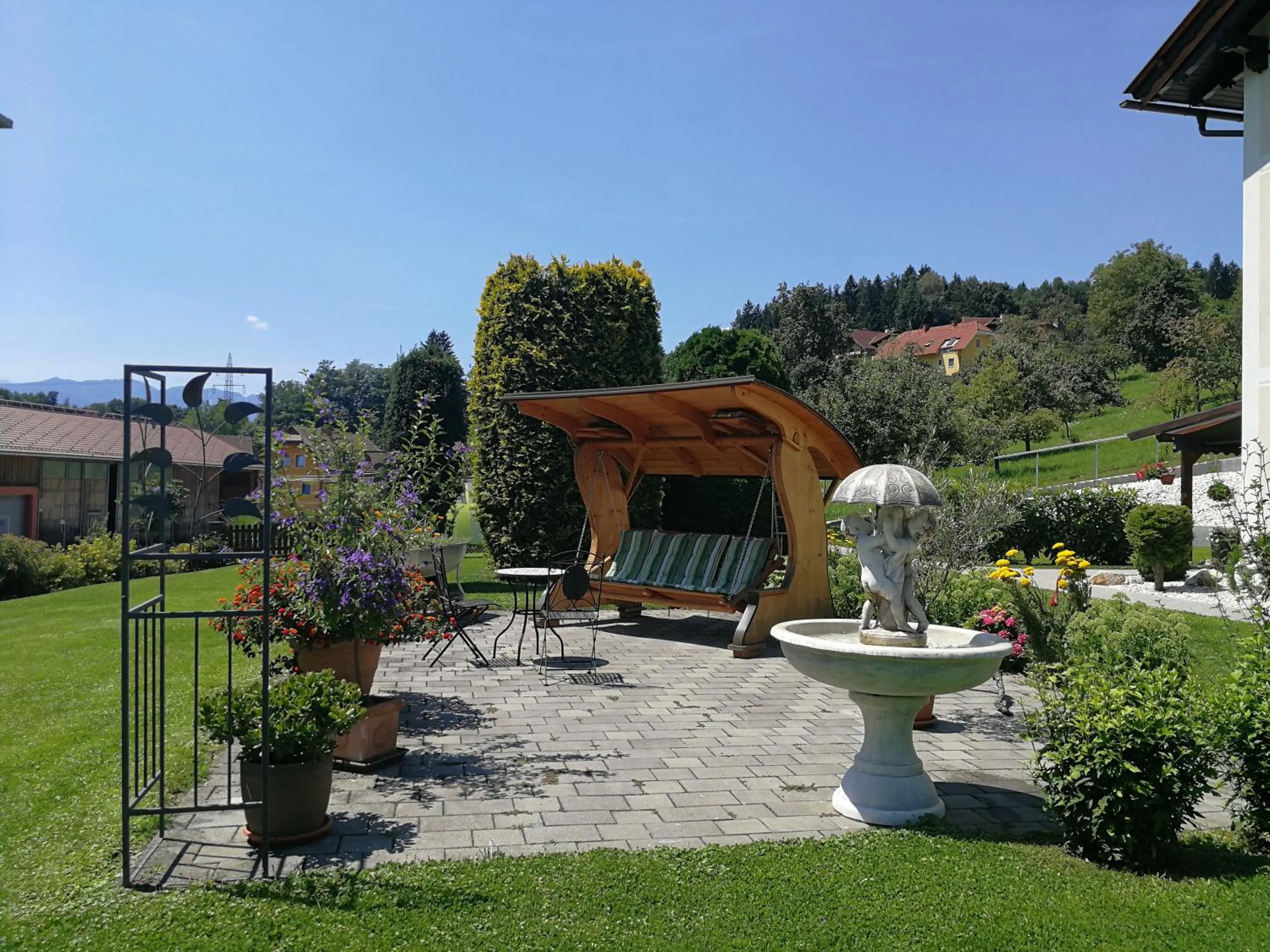 BBQ facilities in Ferienwohnungen Oranhof