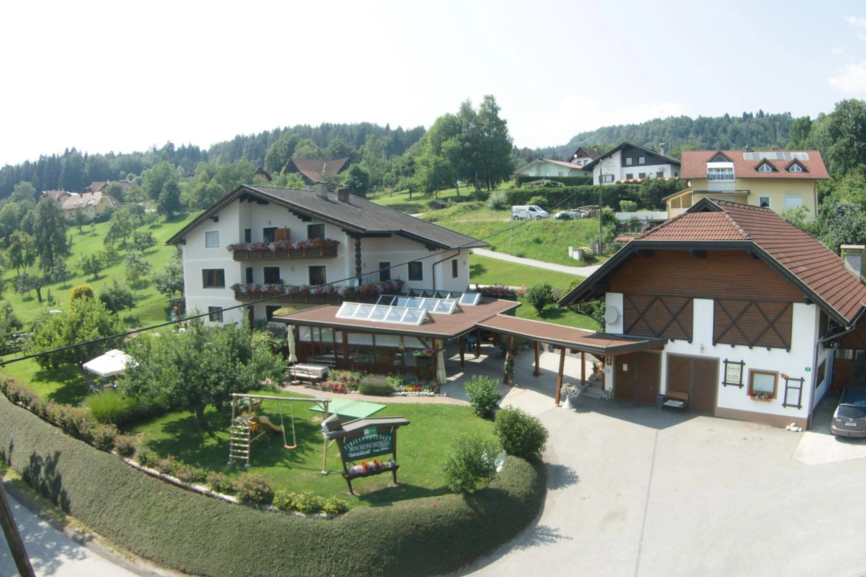 Bird's eye view in Ferienwohnungen Oranhof