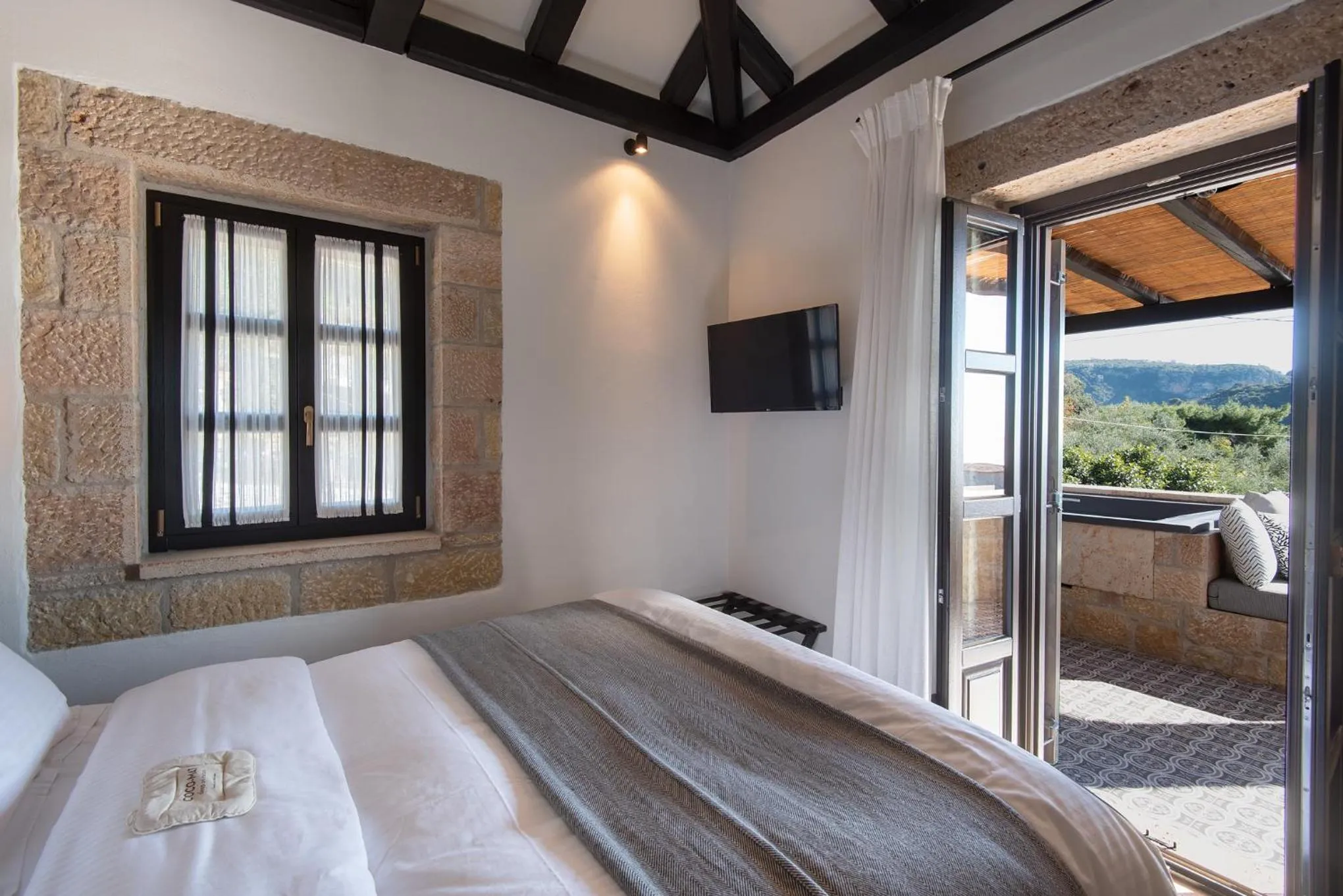 Bedroom, Bed in Polismata - Private Residences