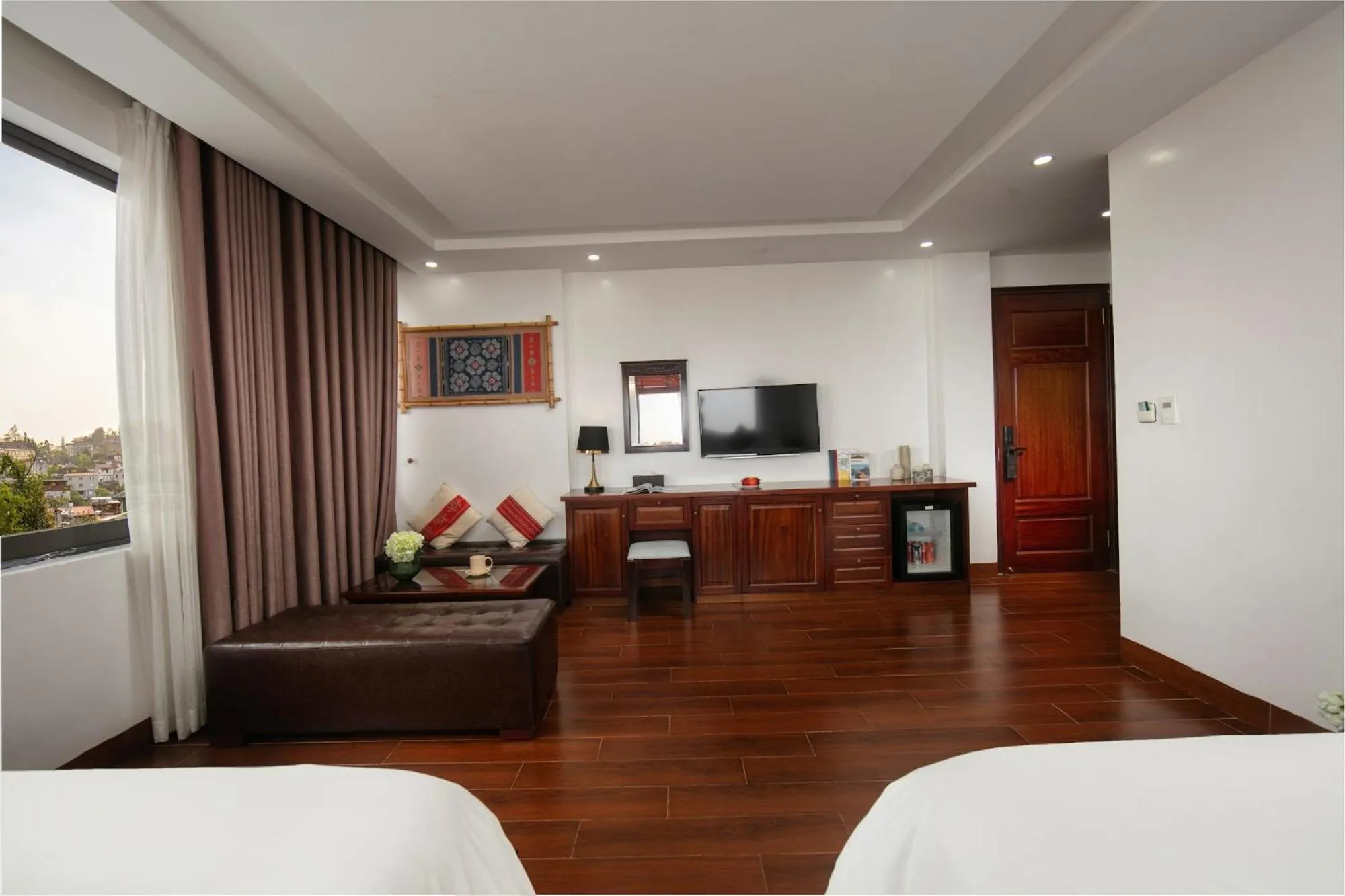 Bed in Sapa Mountain Queen House