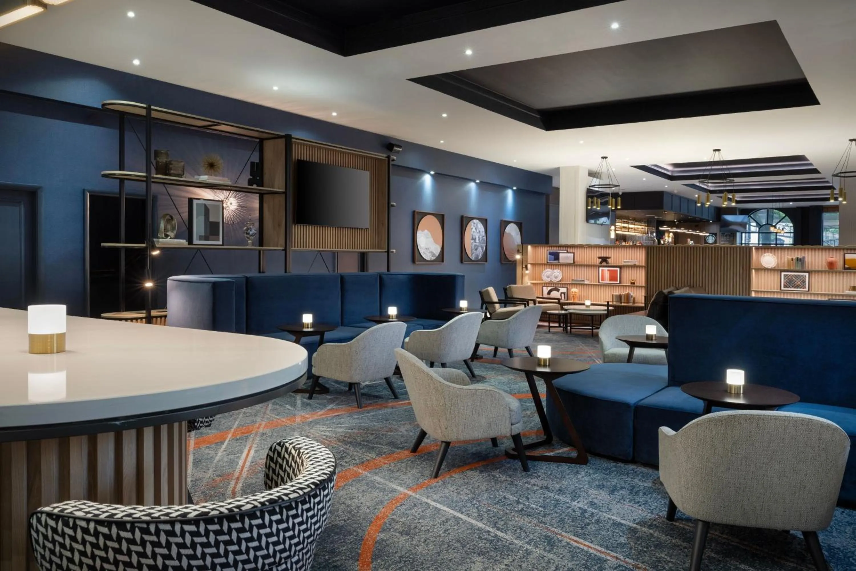 Lobby or reception in Glasgow Marriott Hotel