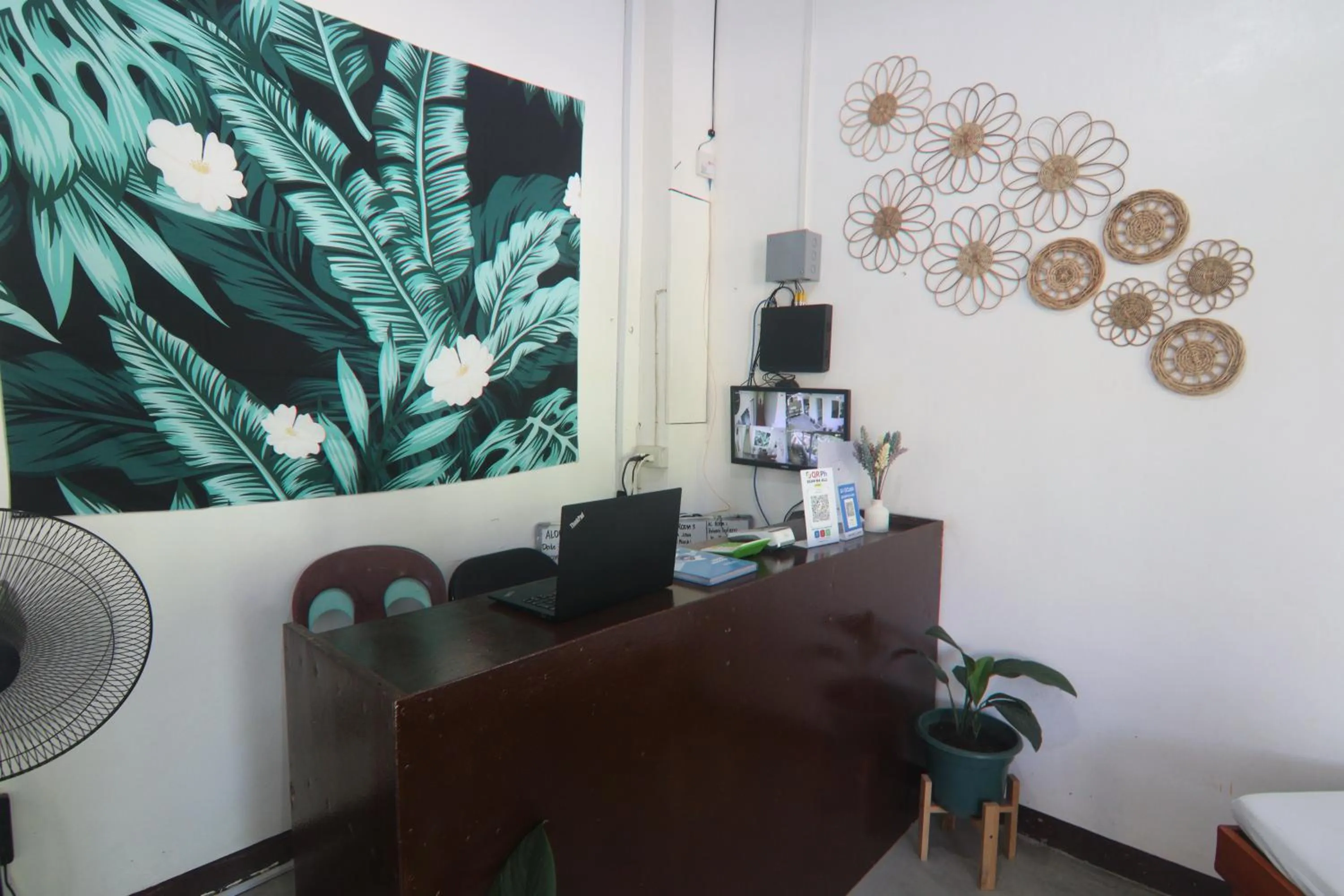 Seating area in Aloha Hostel Siargao