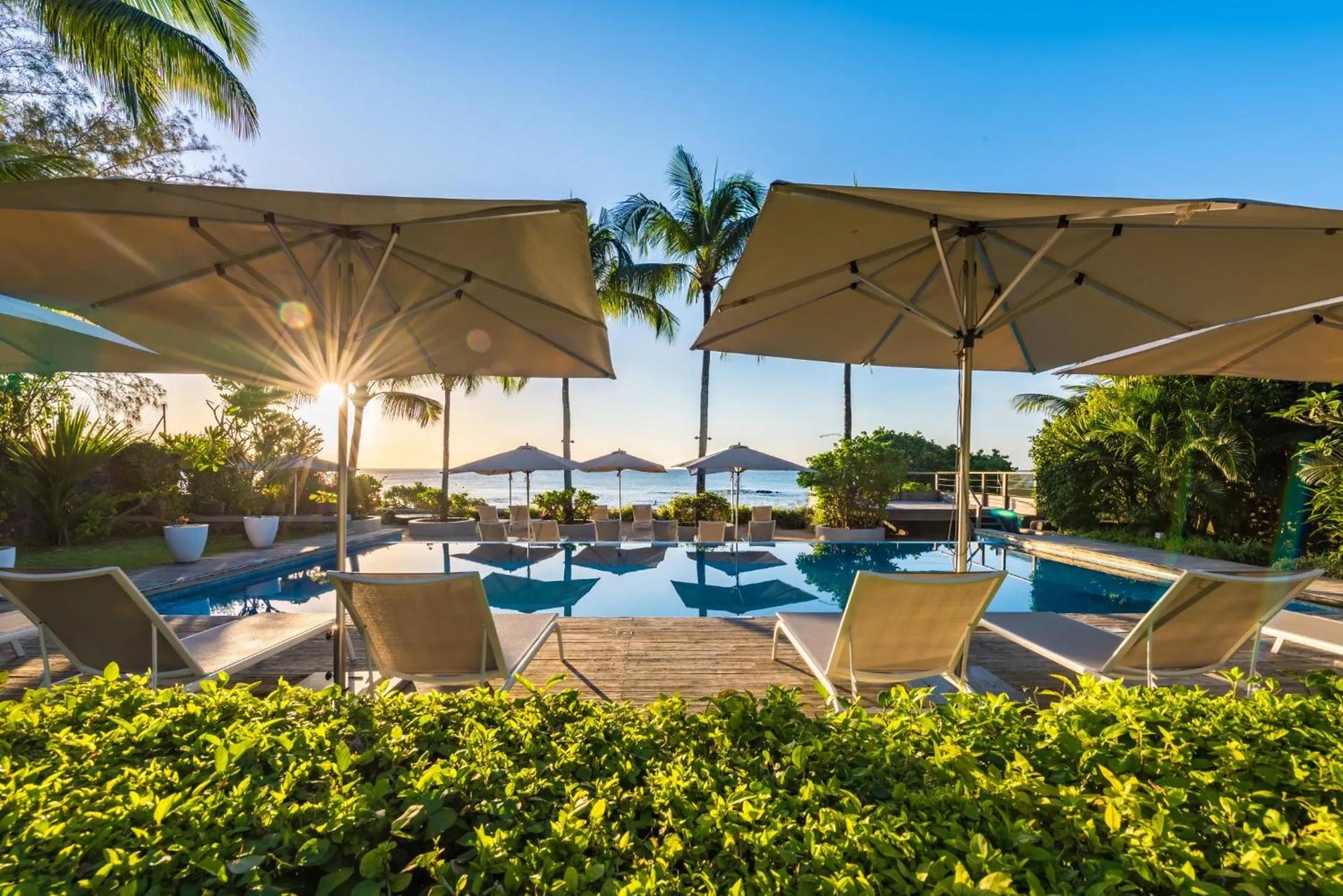 Pool view in Mon Choisy Beach R.