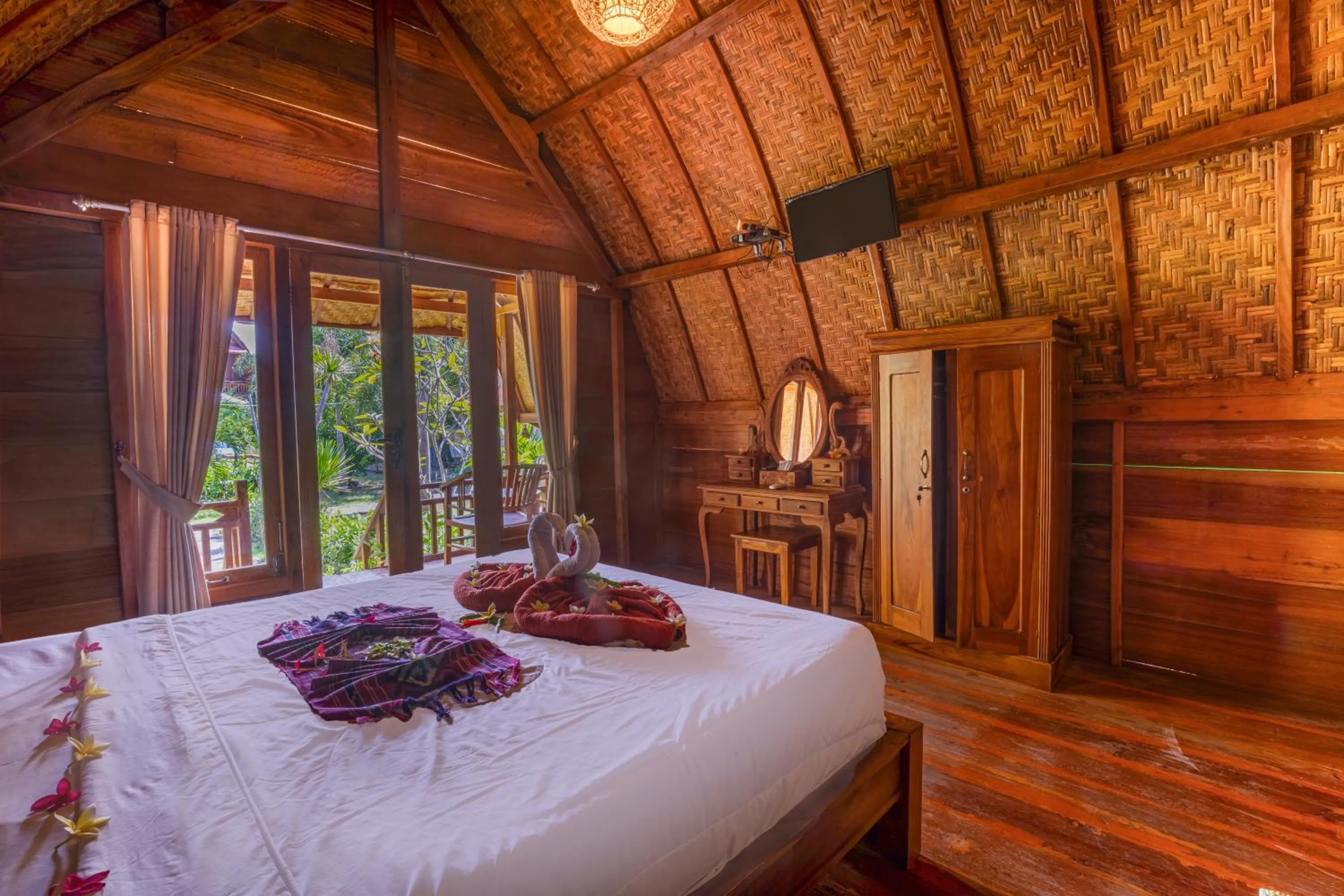 Bed in Kubu Sental Cottage