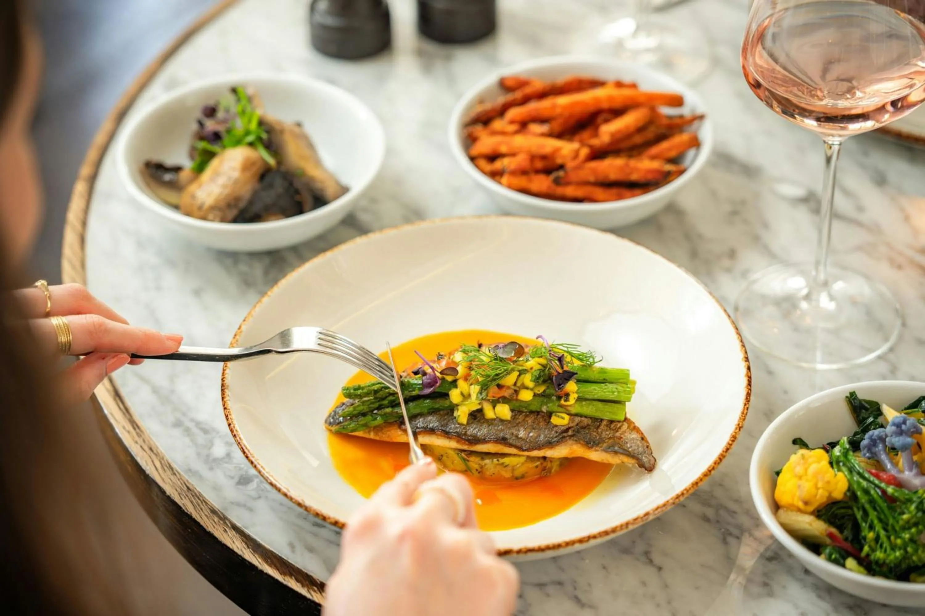 Restaurant/places to eat in London Marriott Hotel Park Lane