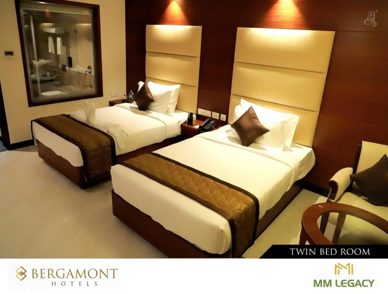 Bedroom, Bed in MM Legacy - A Bergamont Hotel, Kanchipuram