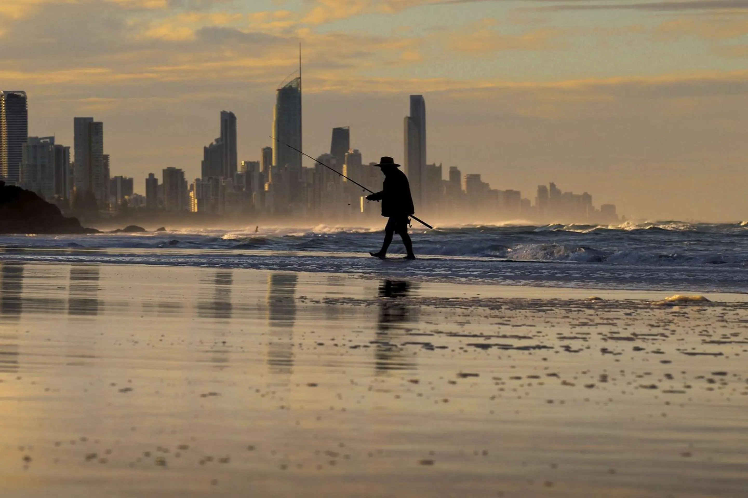 Fishing in Indigo Blue