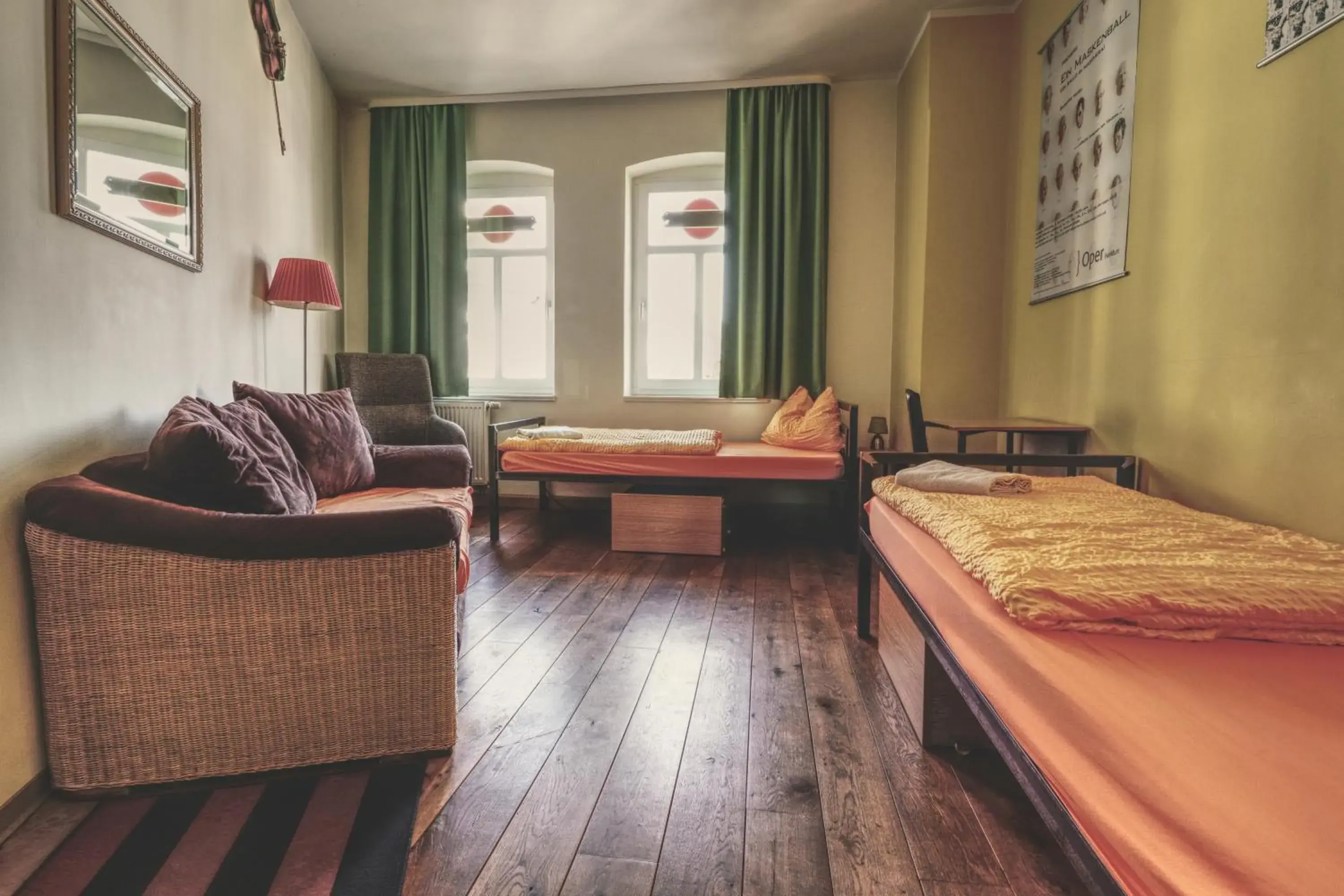 Twin Room with Shared Bathroom in OPERA Hostel Twin Room with Shared Bathroom in OPERA Hostel