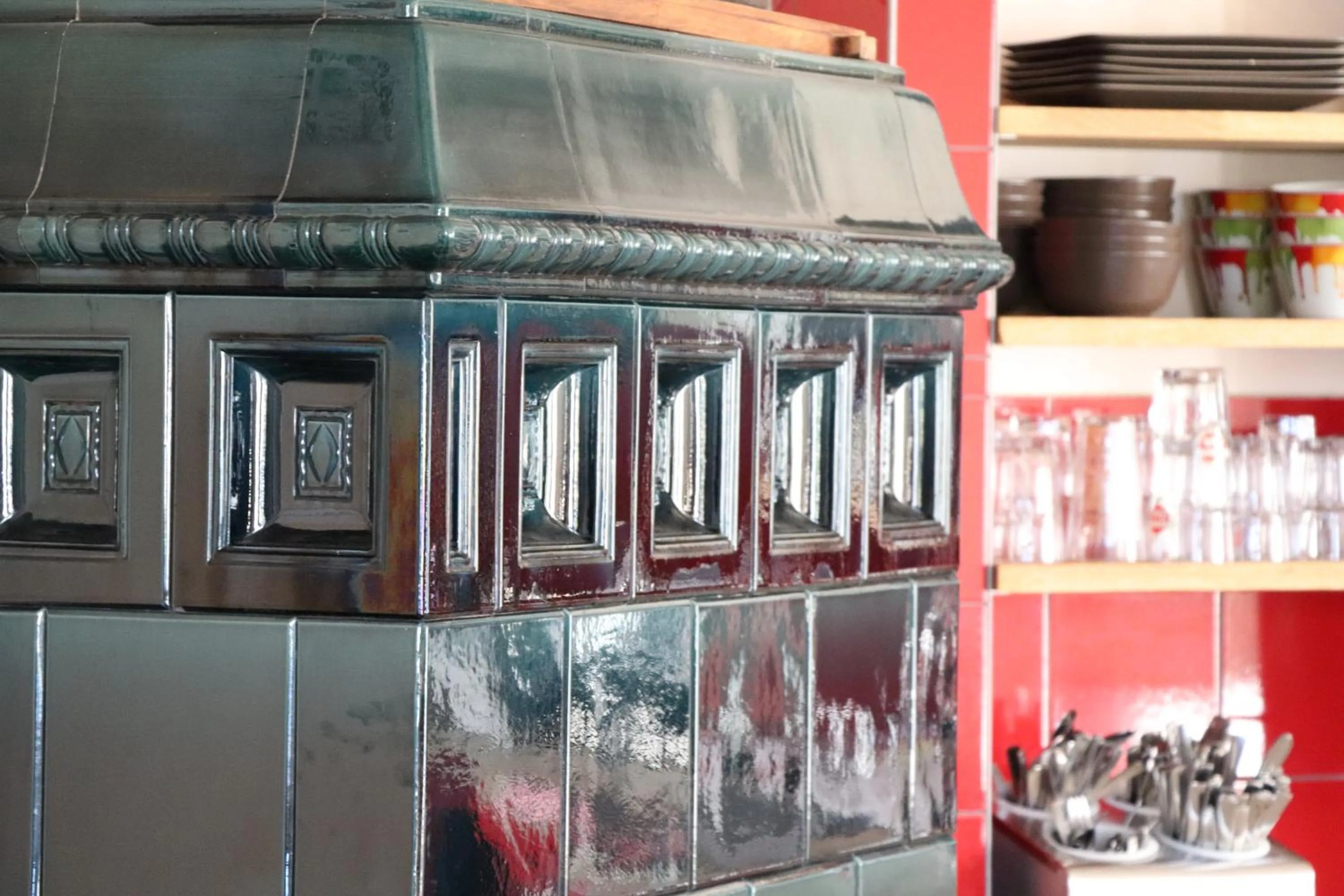 Decorative detail in OPERA Hostel