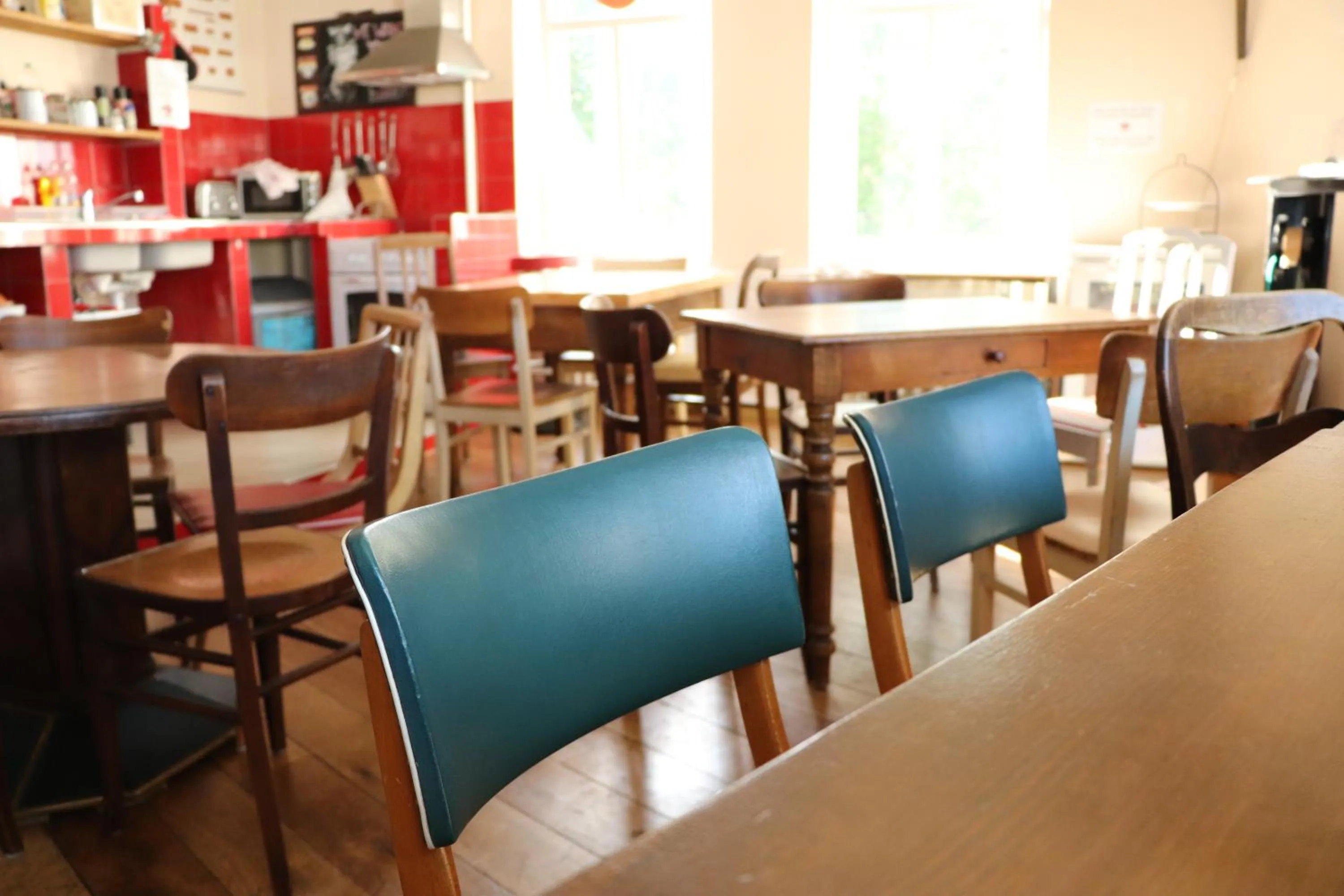 Communal kitchen in OPERA Hostel