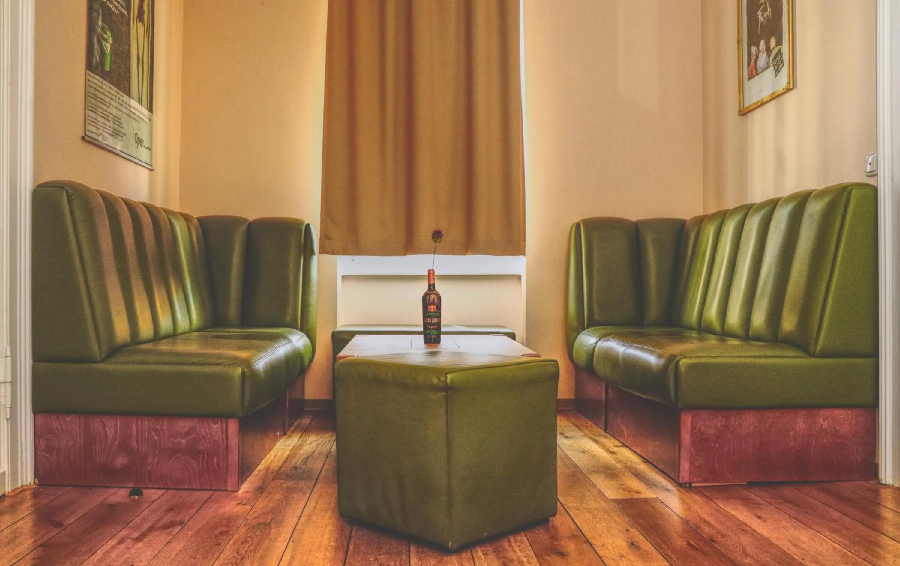 Seating area in OPERA Hostel