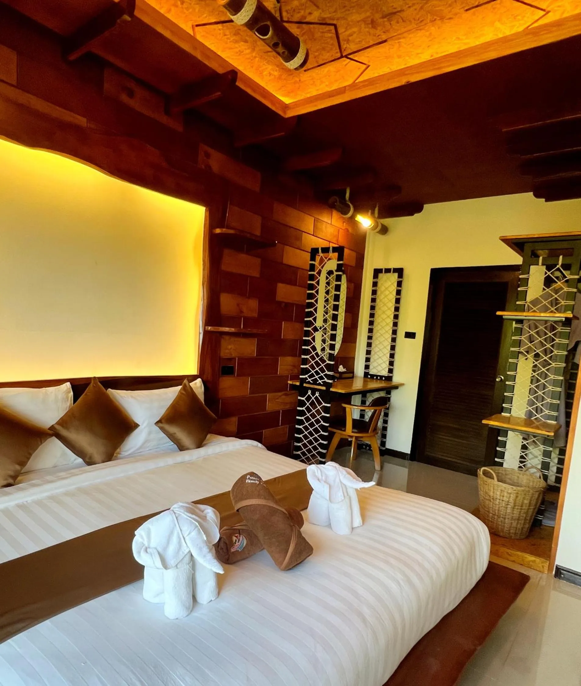 Bed in Puteri Lanta Family Villas