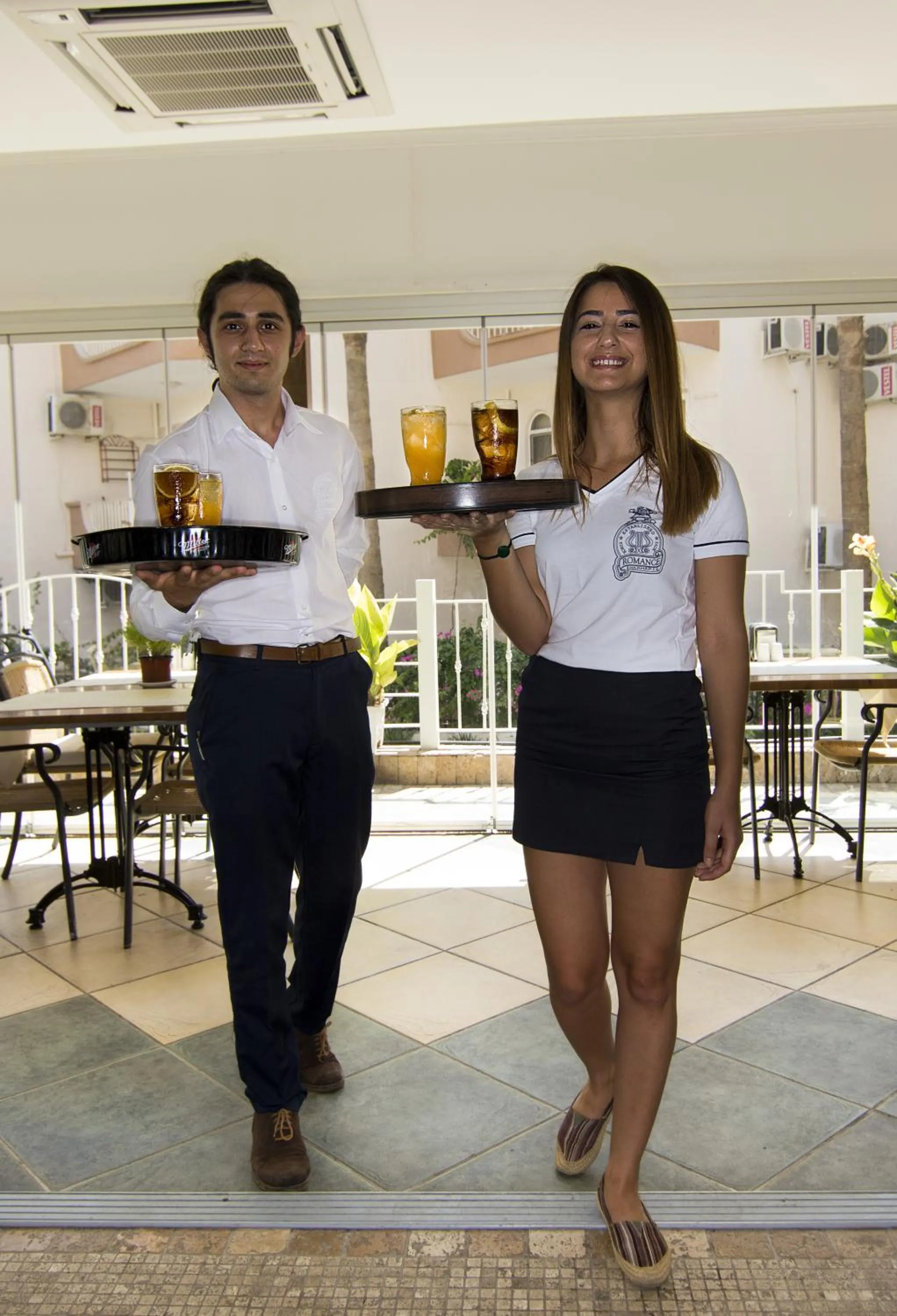 Staff in Romance Beach Hotel