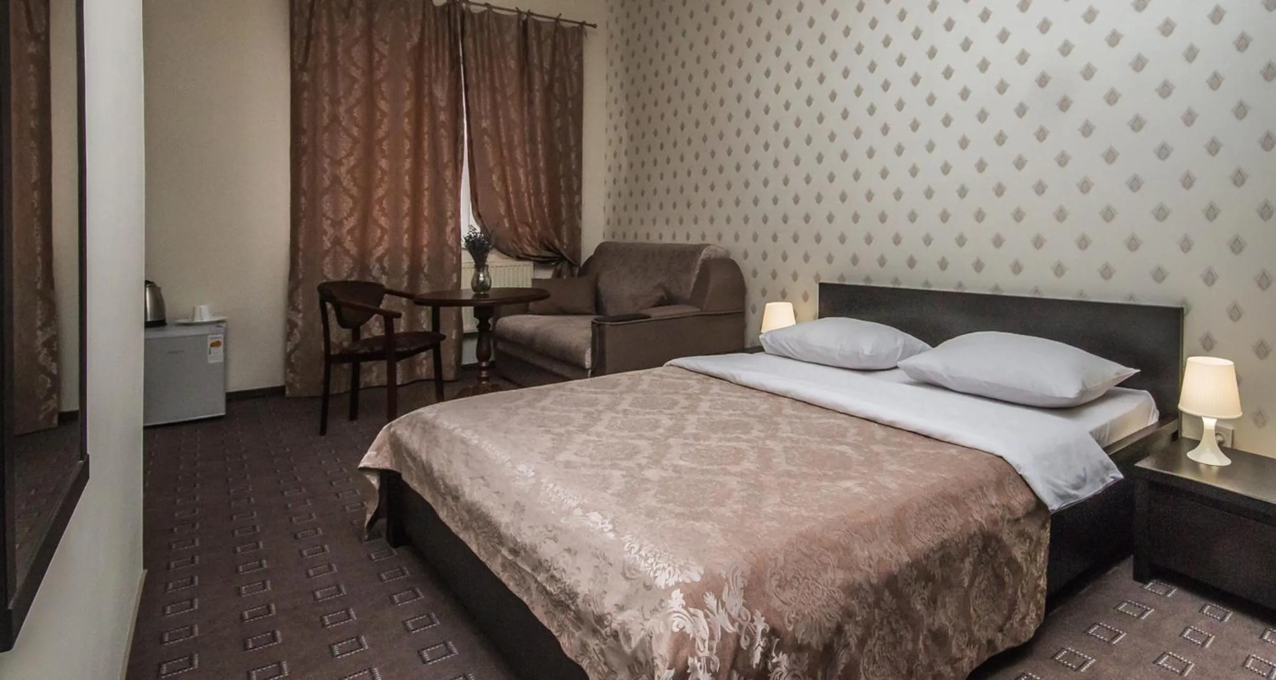 Bedroom, Bed in Mini Hotel Ryleev