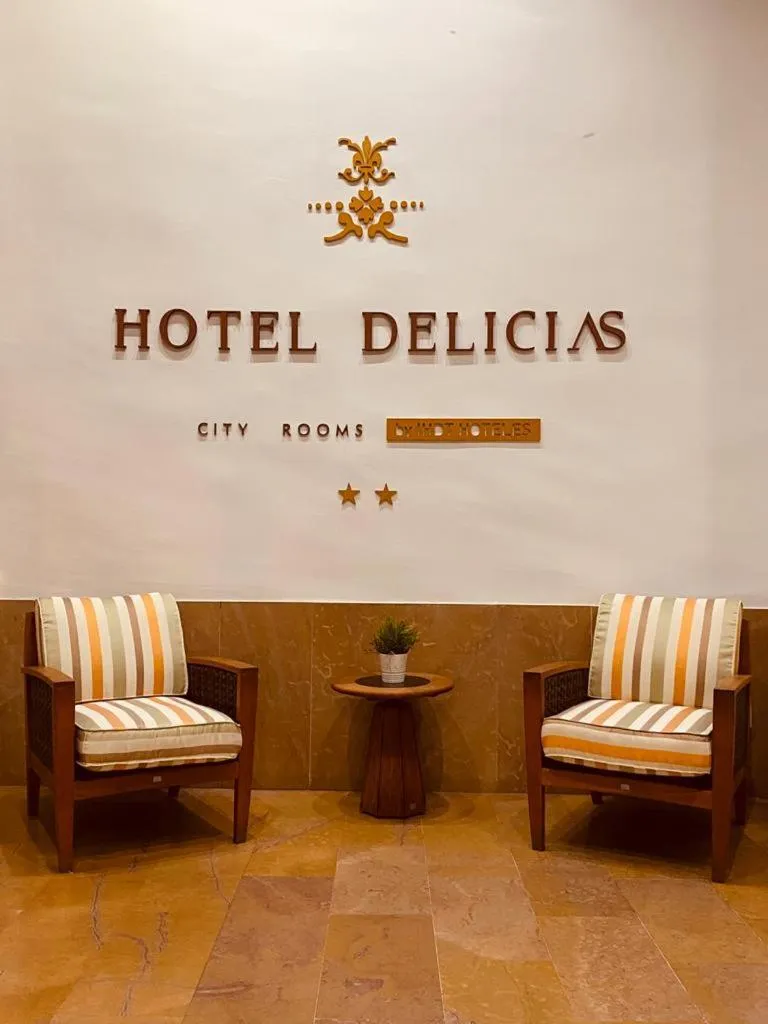 Lobby or reception in Hotel Delicias