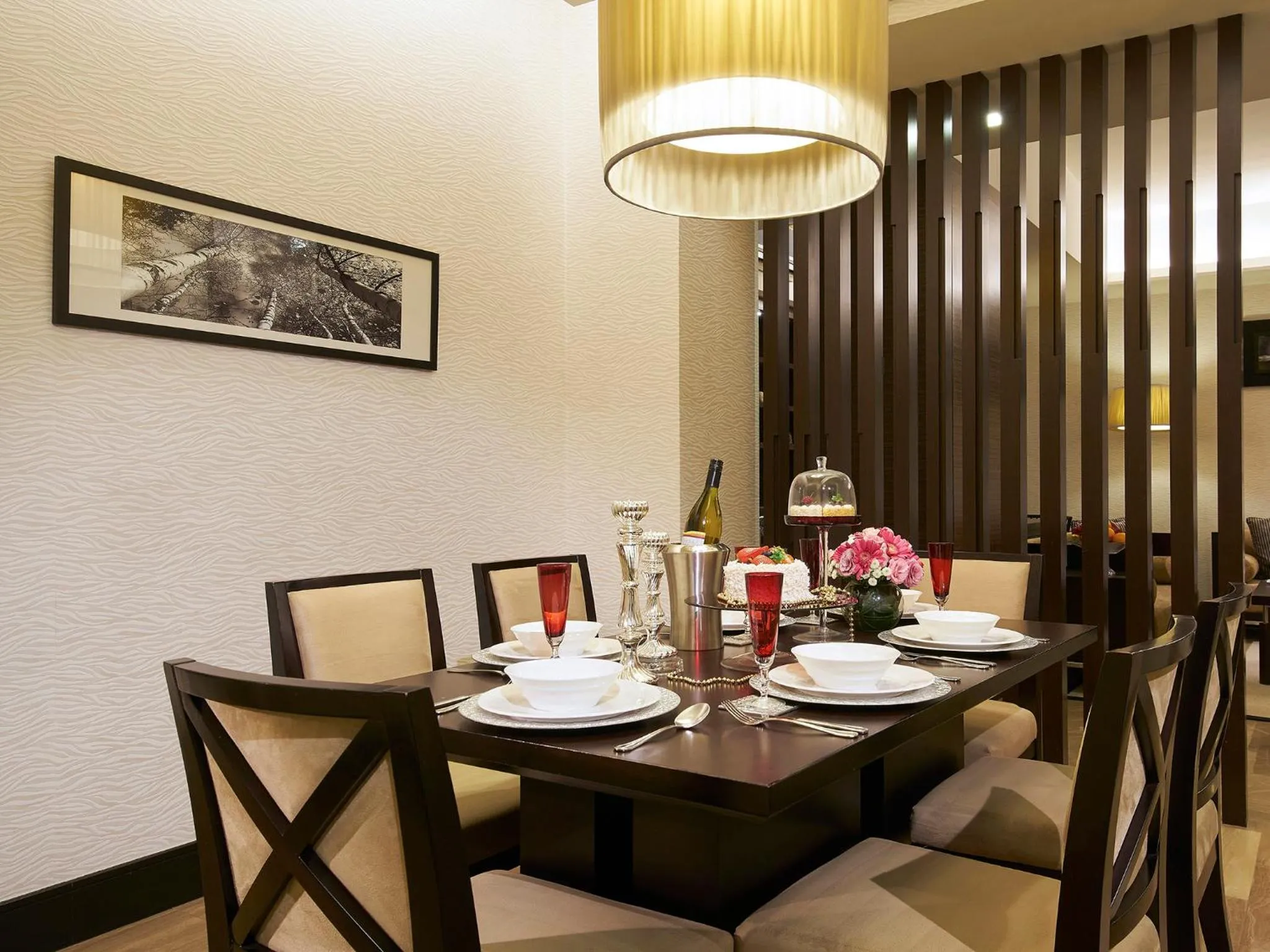 Dining area in Orchard Scotts Residences by Far East Hospitality