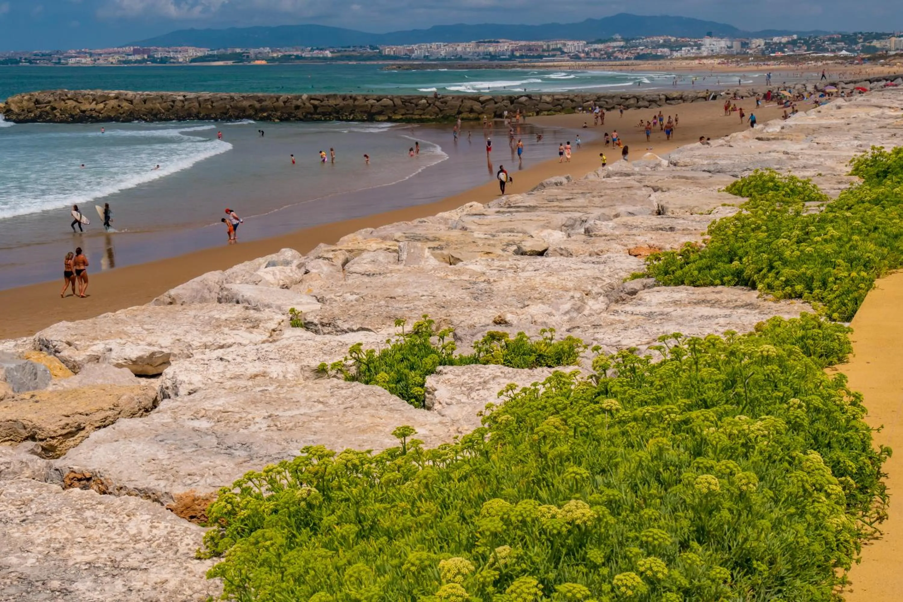 Beach in Parque de Campismo Orbitur Costa de Caparica