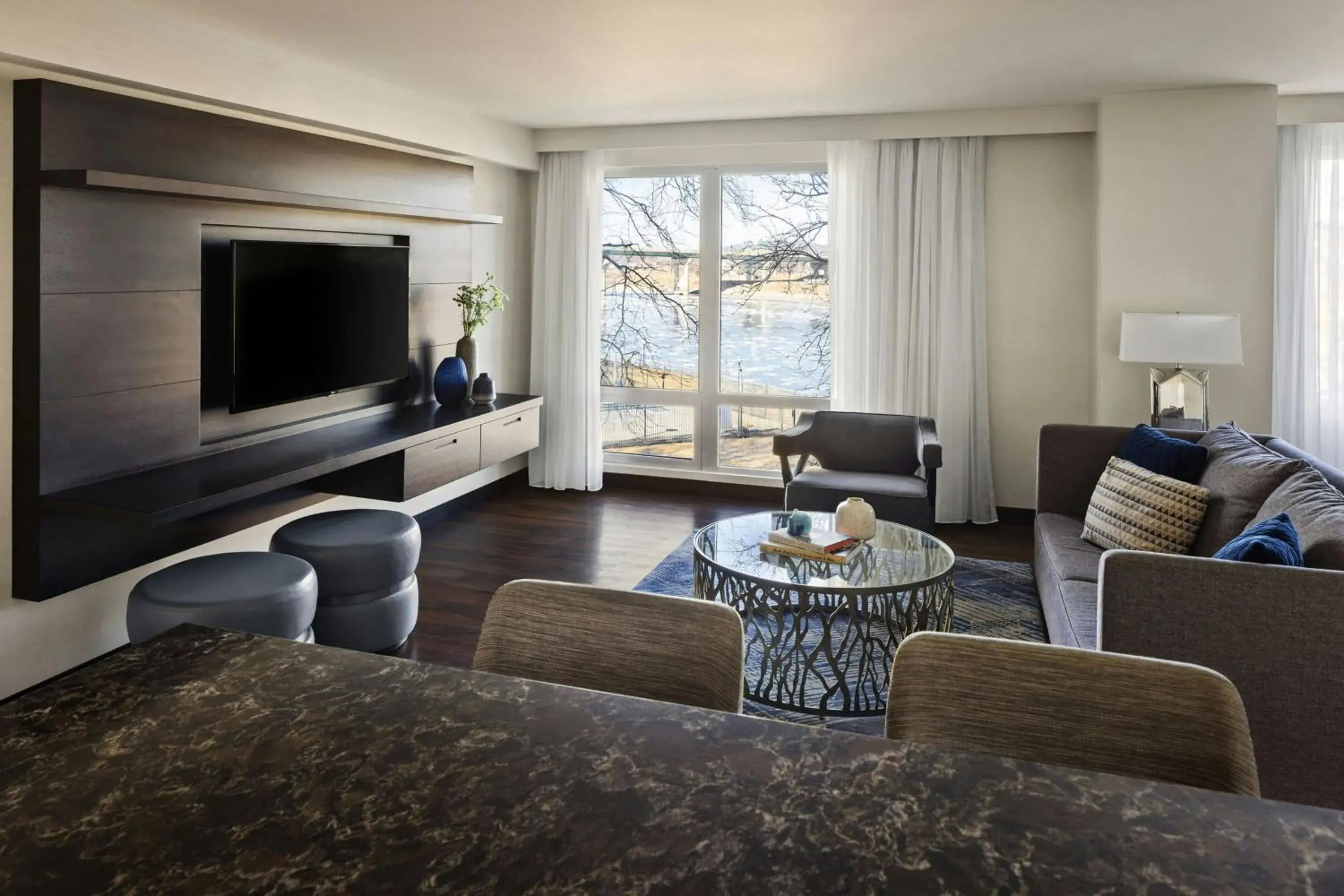 Executive Suite, 1 King, River view in South Sioux City Marriott Riverfront Executive Suite, 1 King, River view in South Sioux City Marriott Riverfront