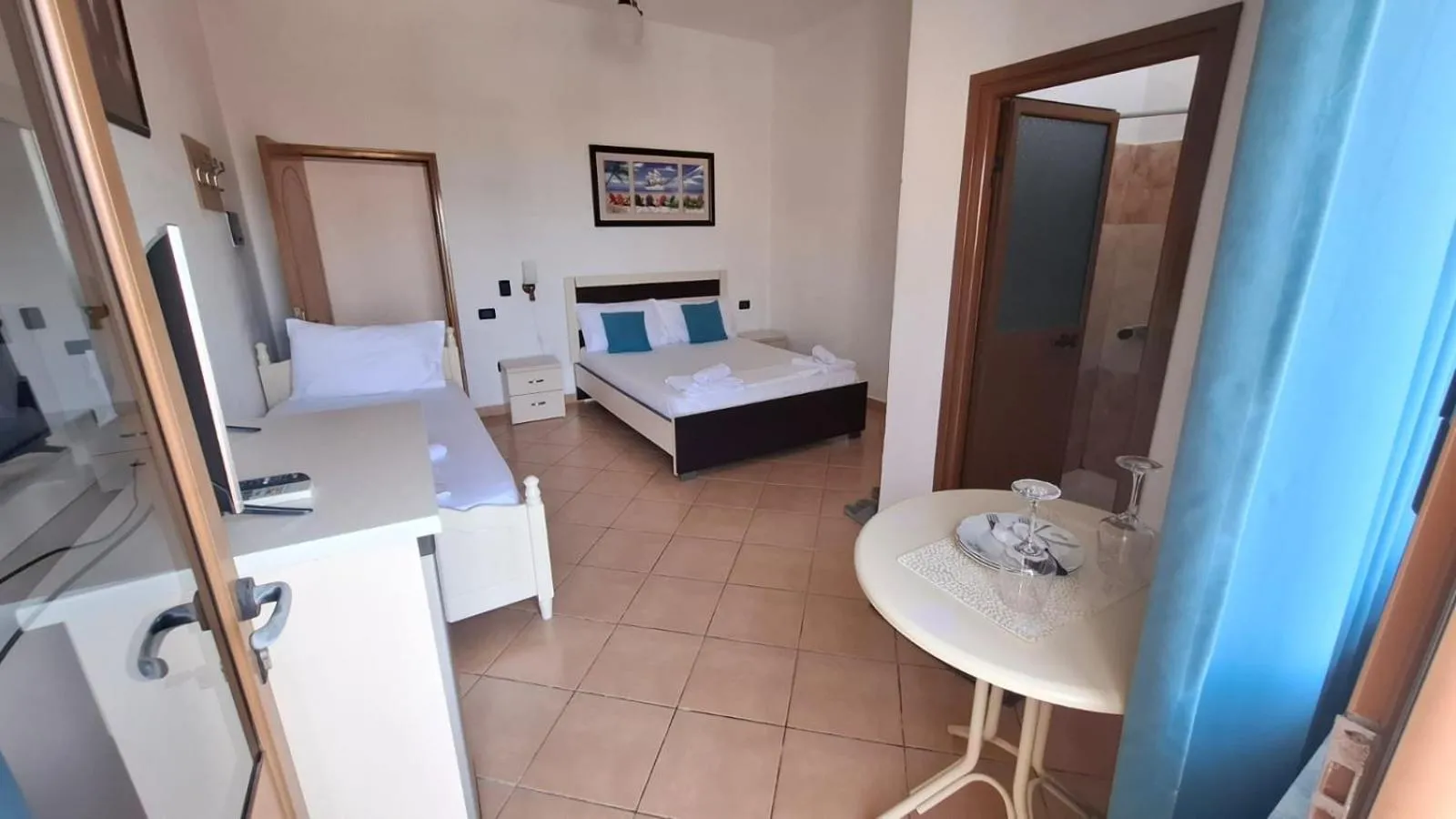 Bed in Hotel Sirena