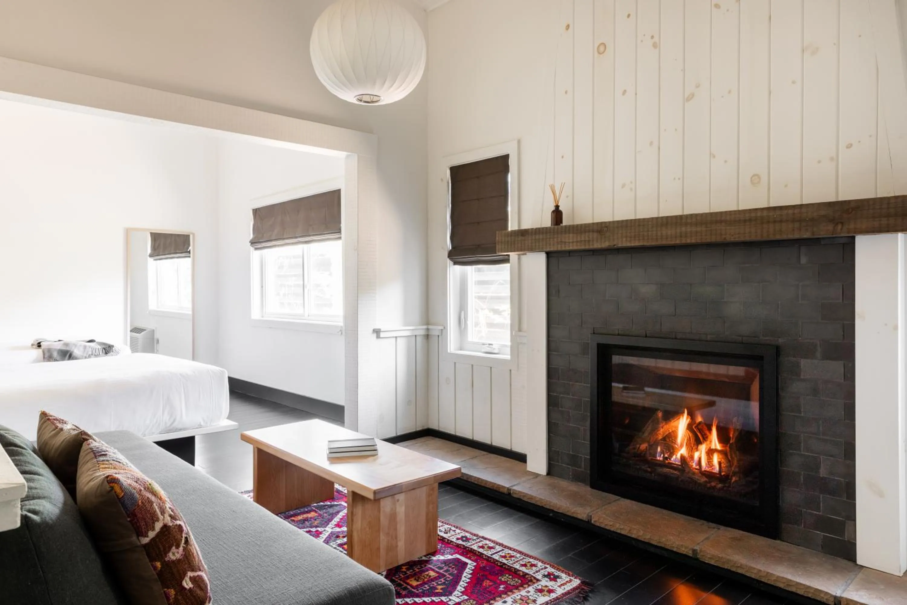 Seating area in Scribner's Catskill Lodge, a Member of Design Hotels