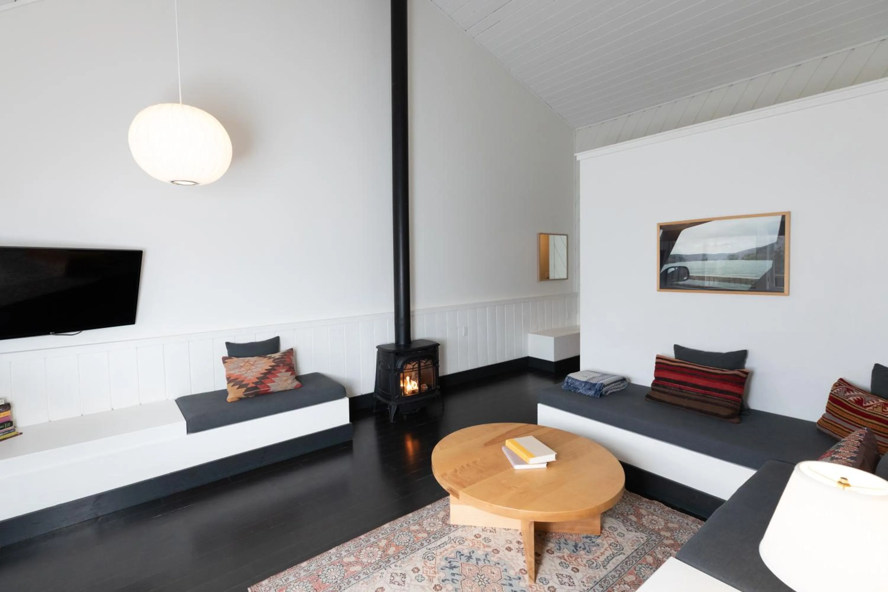 Seating area in Scribner's Catskill Lodge, a Member of Design Hotels