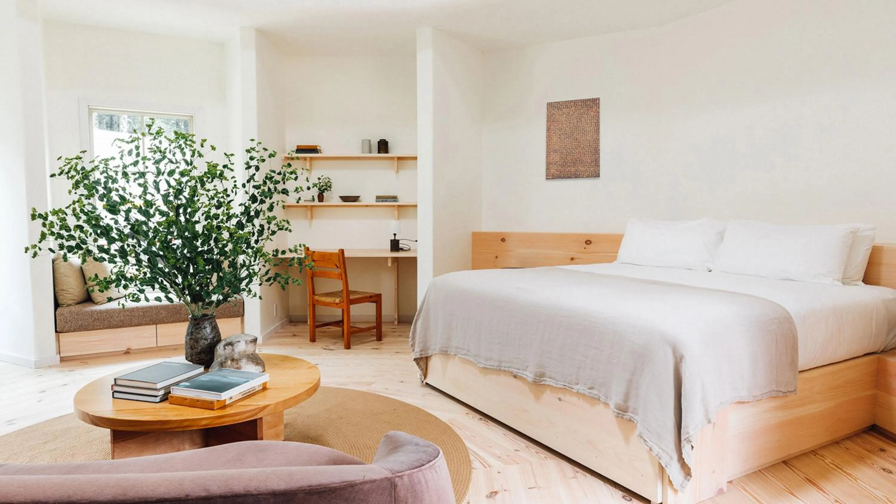 Bed in Scribner's Catskill Lodge, a Member of Design Hotels