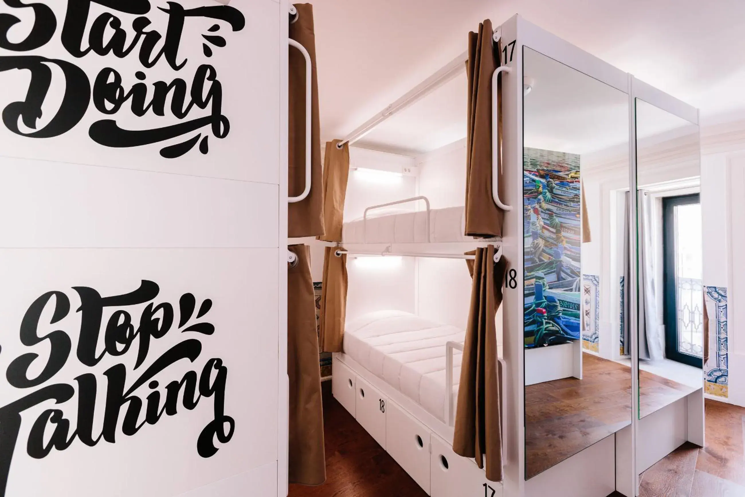 Bunk Bed in Male Dormitory Room in Lisbon South Hostel Bunk Bed in Male Dormitory Room in Lisbon South Hostel