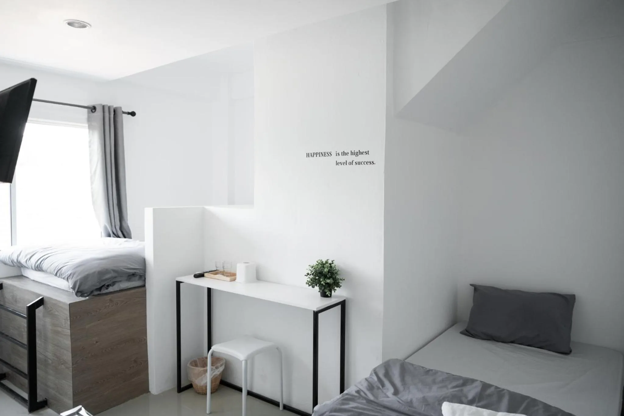 Bed in Studio 41 Salaya-Sai4