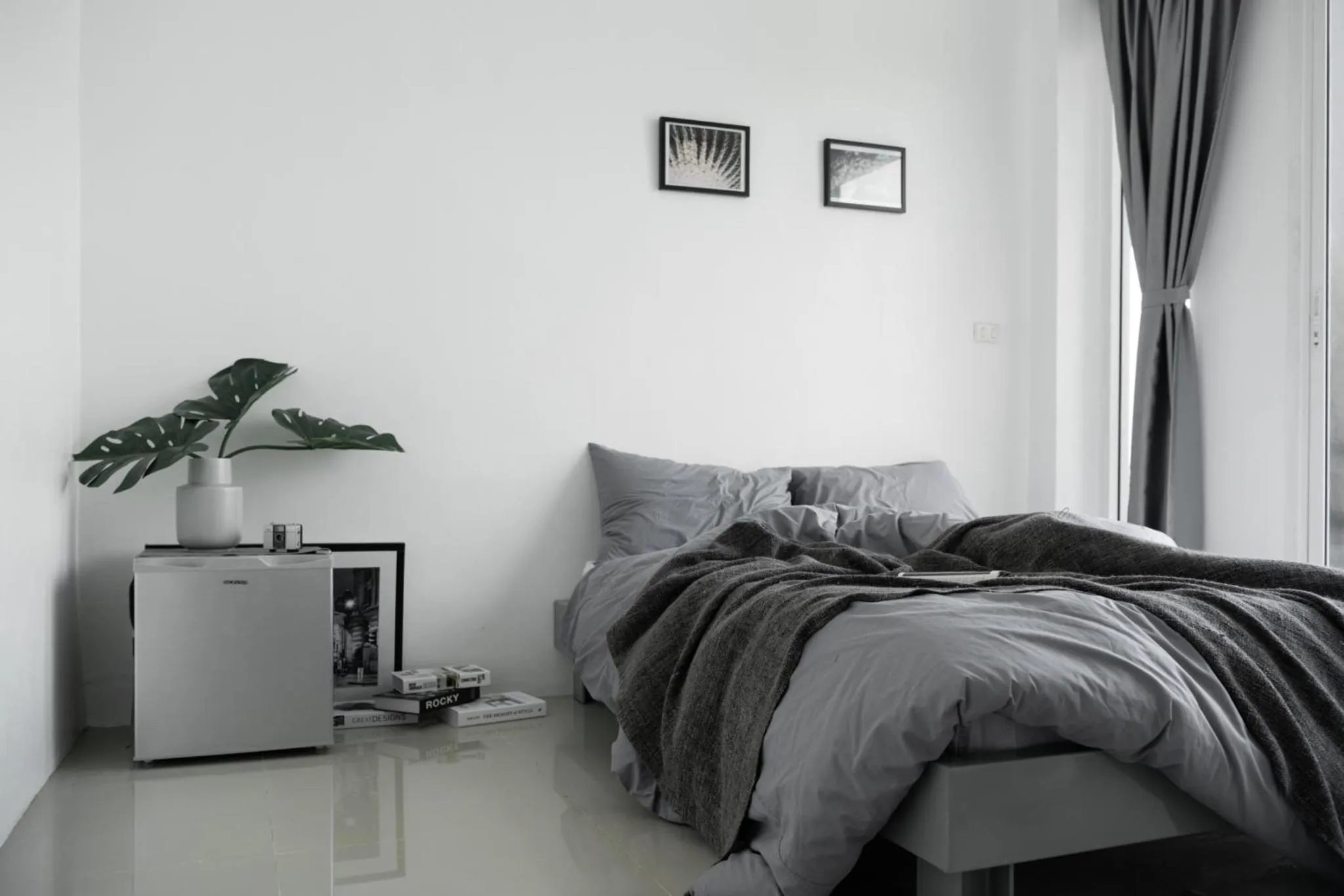 Bed in Studio 41 Salaya-Sai4