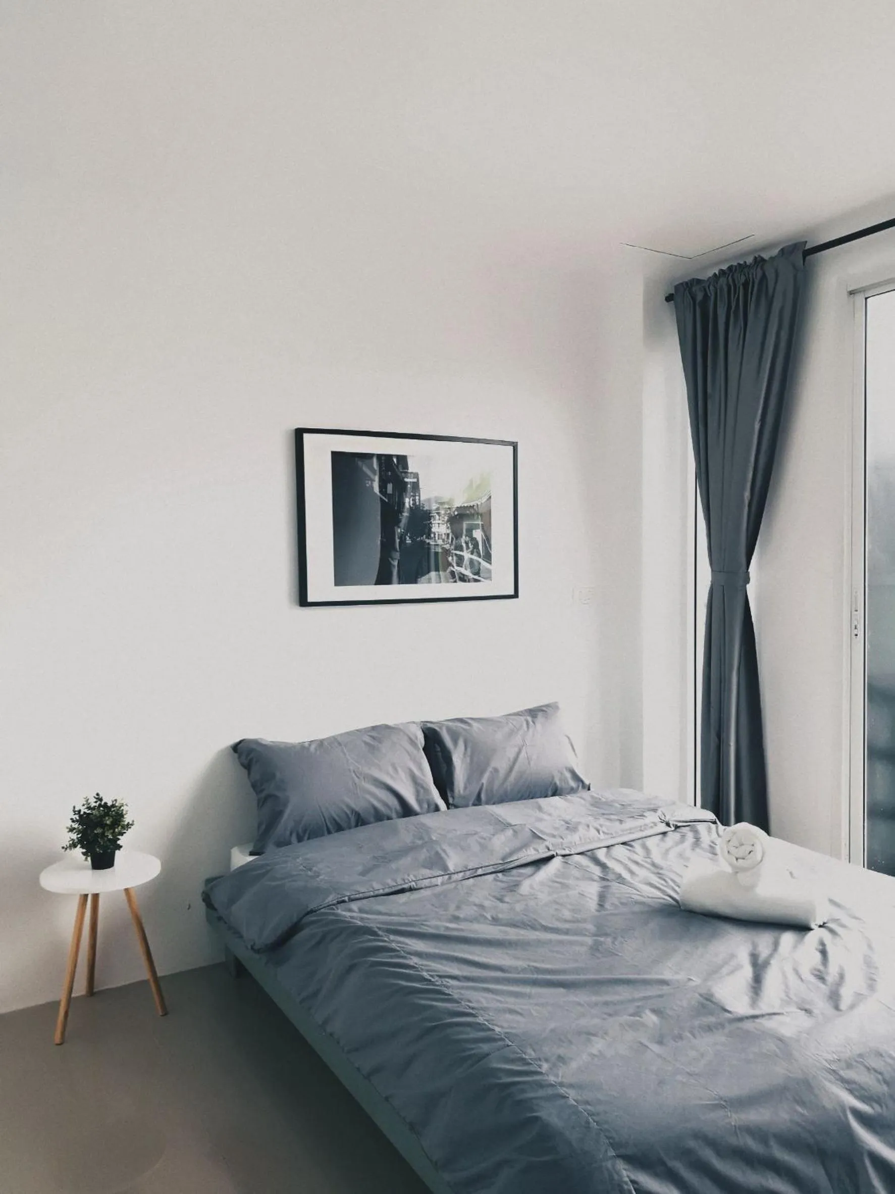 Bed in Studio 41 Salaya-Sai4