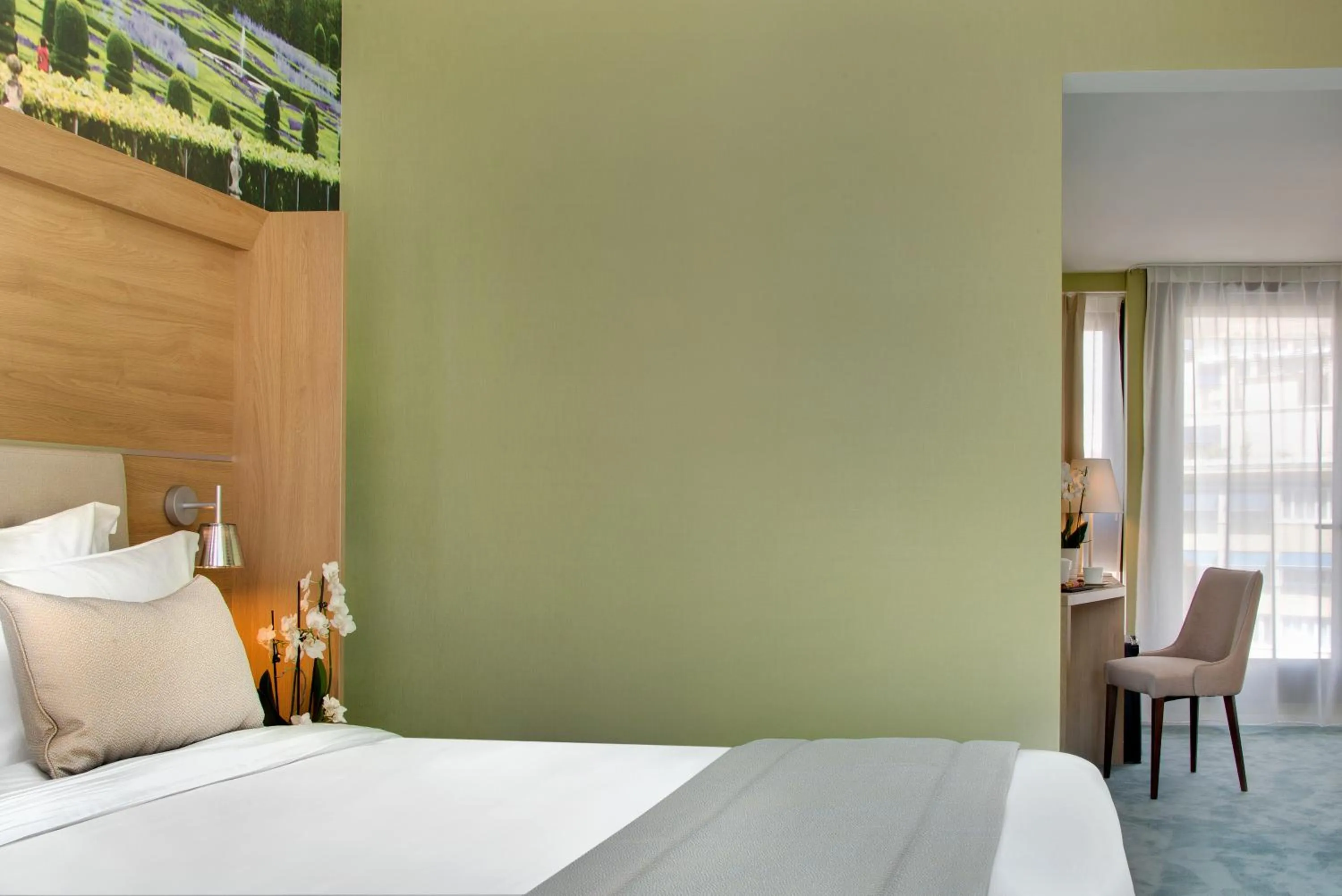 Bed in Jardins de Mademoiselle Hôtel & Spa