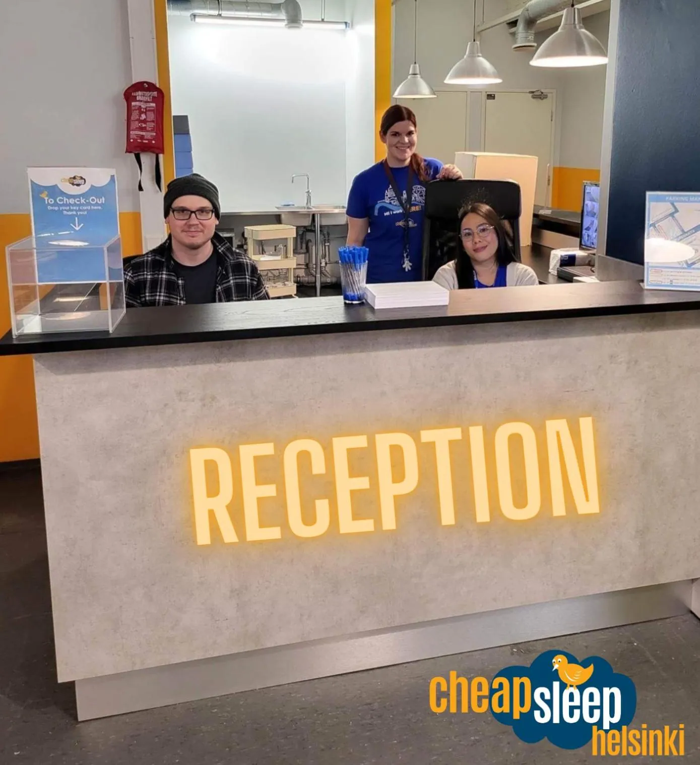 Lobby or reception in CheapSleep Hostel Helsinki