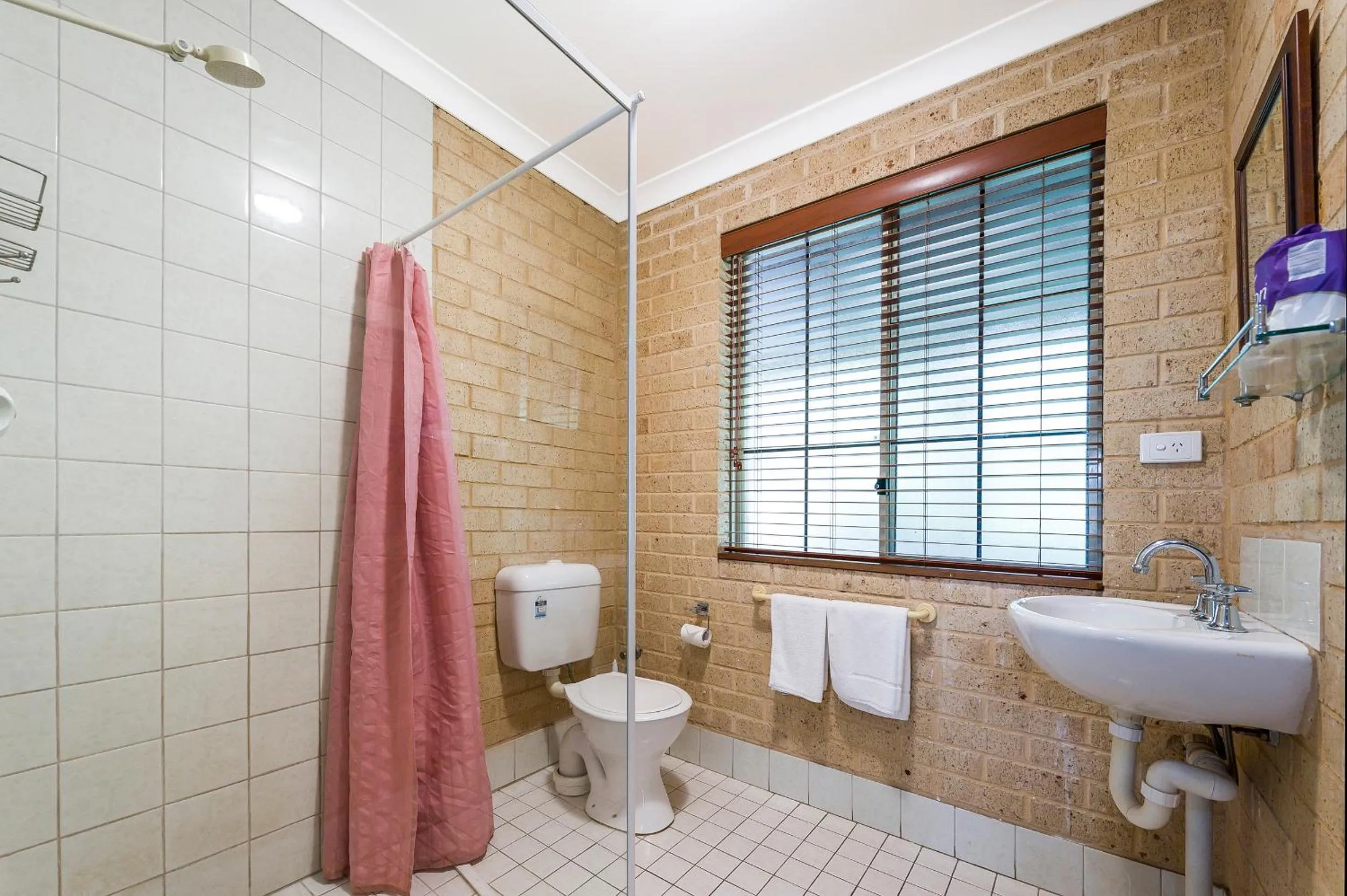 Bathroom in Travellers Rest Motel