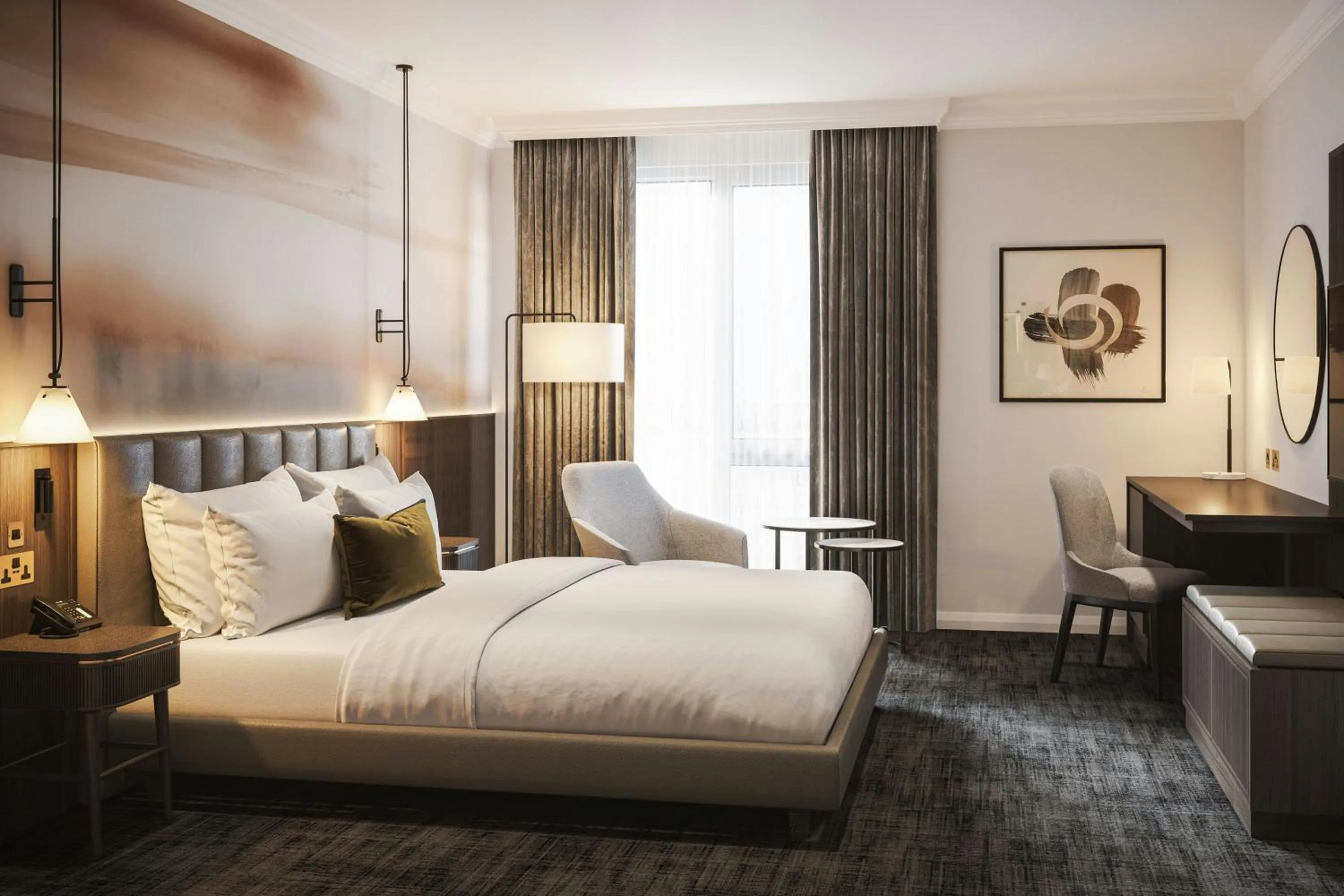 Photo of the whole room, Bed in London Marriott Hotel Marble Arch