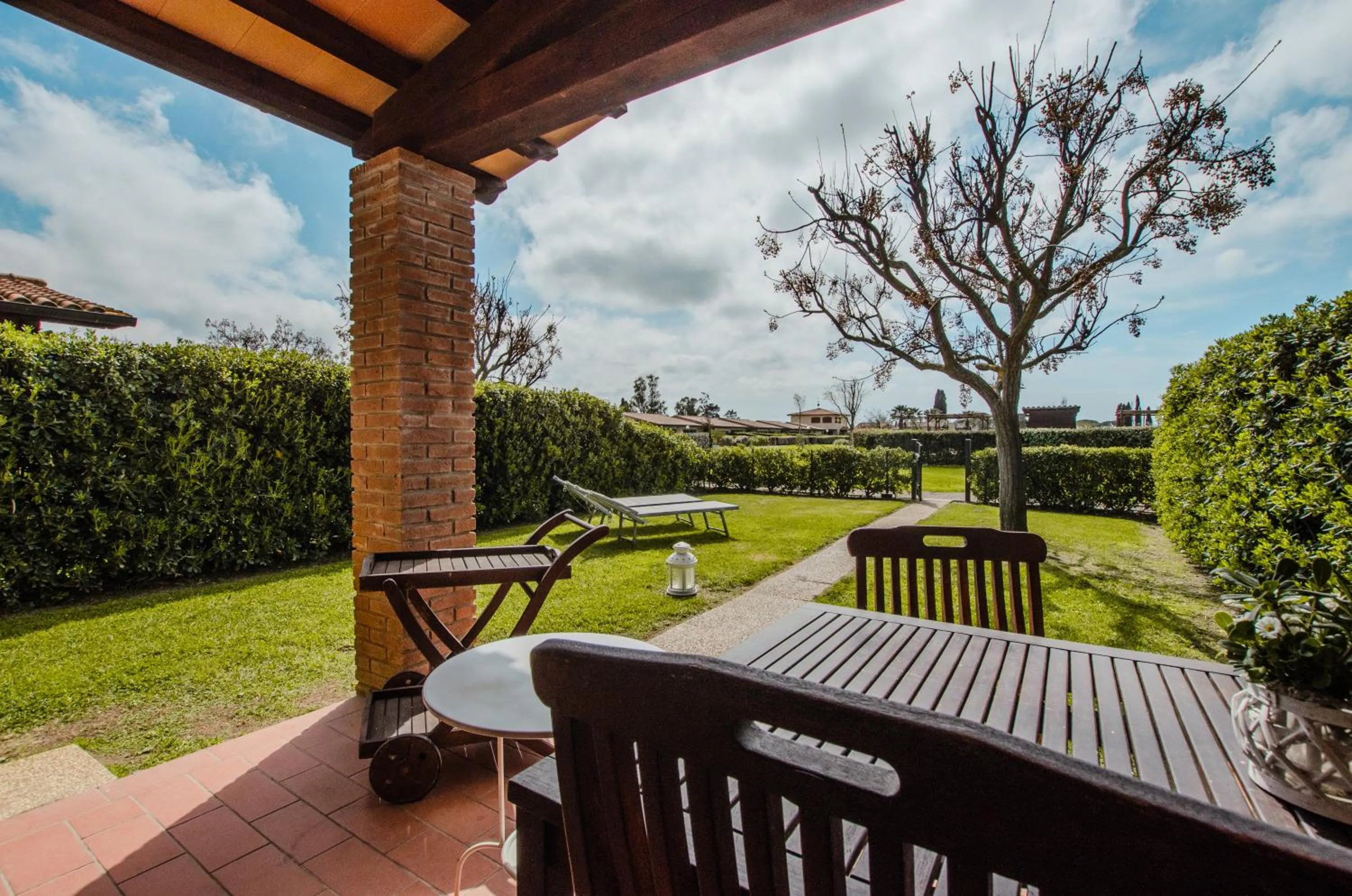 Patio in Residence Cernaia - Private Cottage