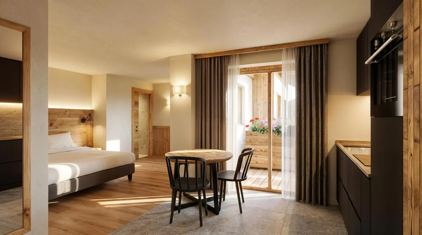 Bedroom, Bed in Breithorn Lodge