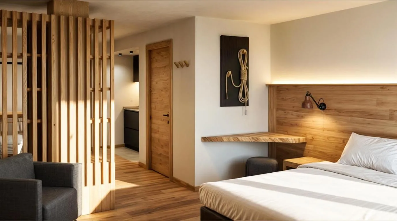 Bedroom, Bed in Breithorn Lodge