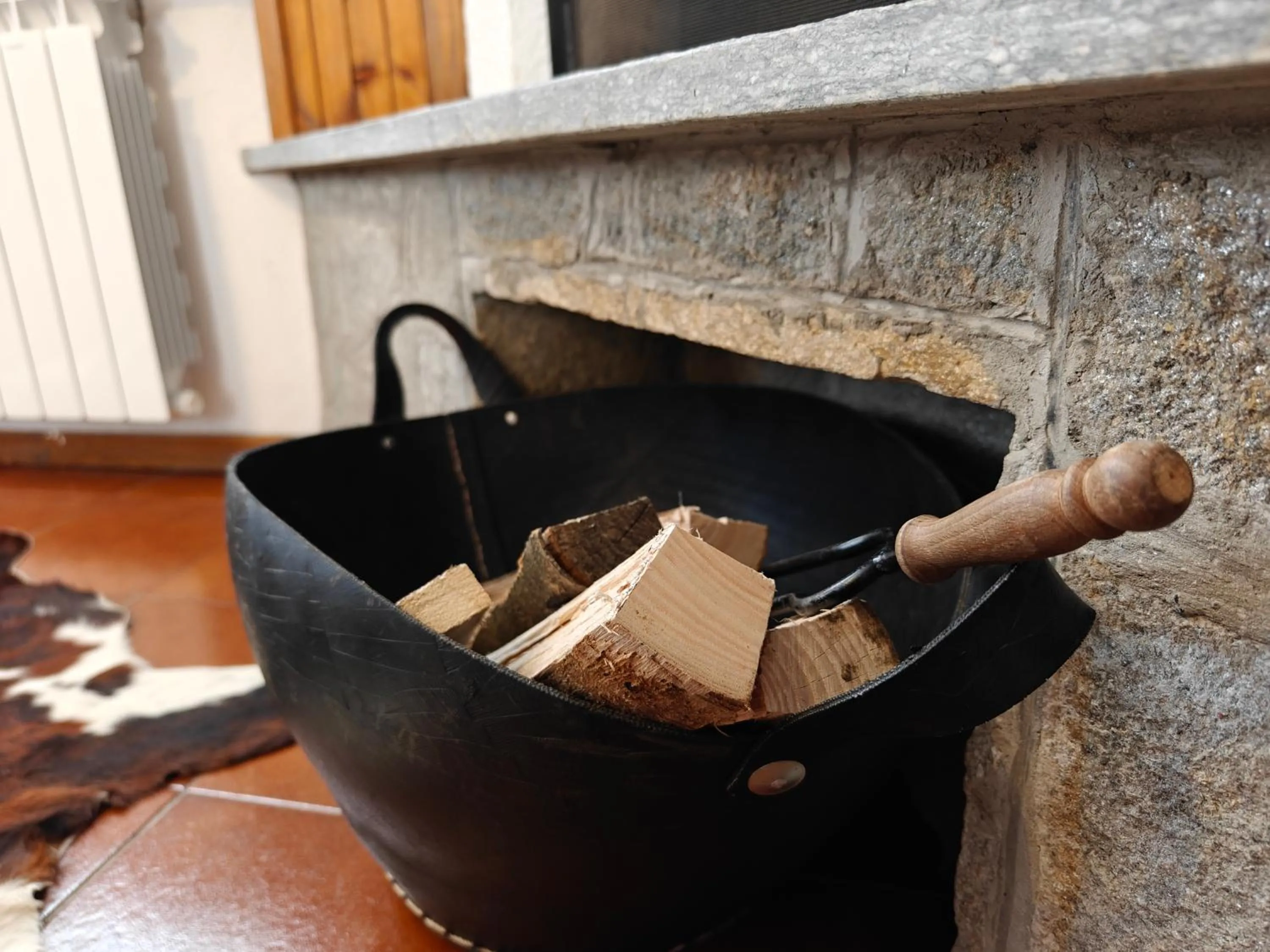 fireplace in Residence Les Coupoles