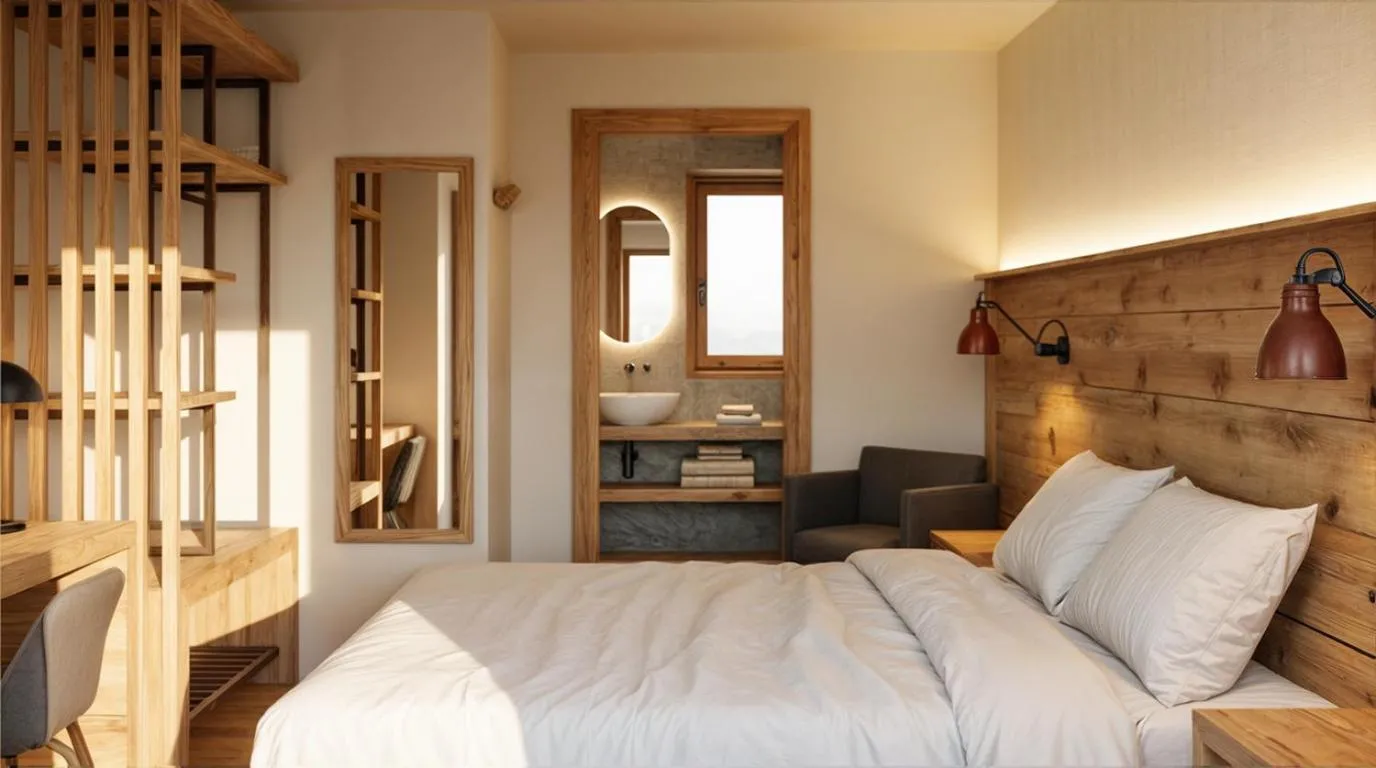 Bedroom, Bed in Breithorn Lodge