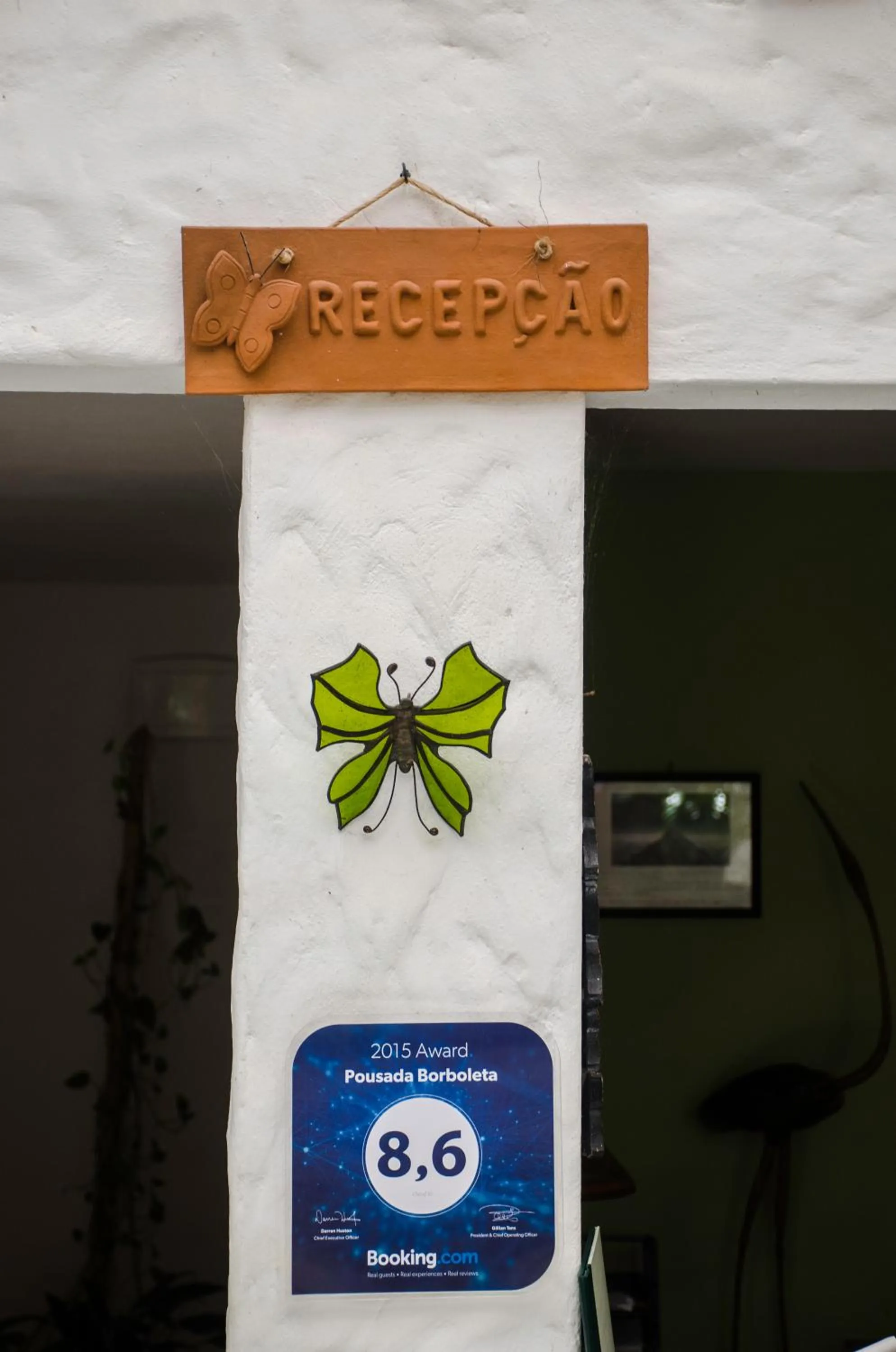 Decorative detail in Pousada Borboleta