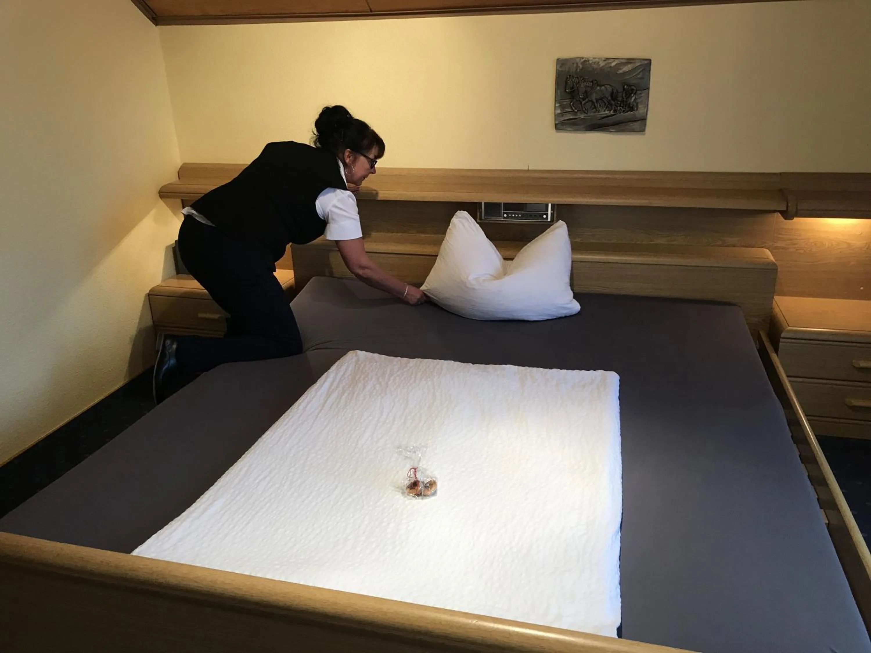 Photo of the whole room, Bed in Hotel Hoxter Am Jakobsweg