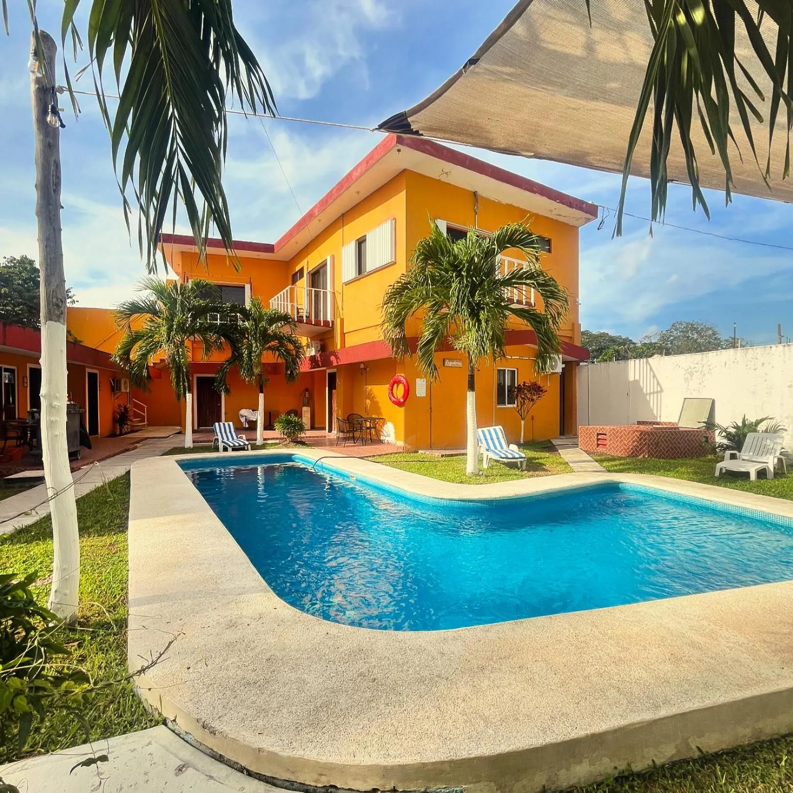 Pool view in Hotel Caribe