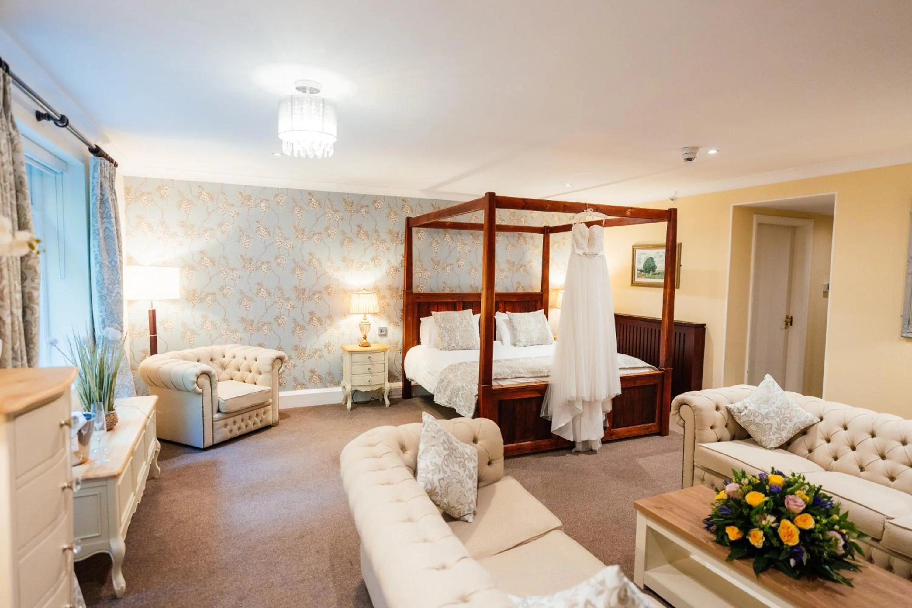 View (from property/room), Bed in Hollins Hall Hotel, Golf & Country Club