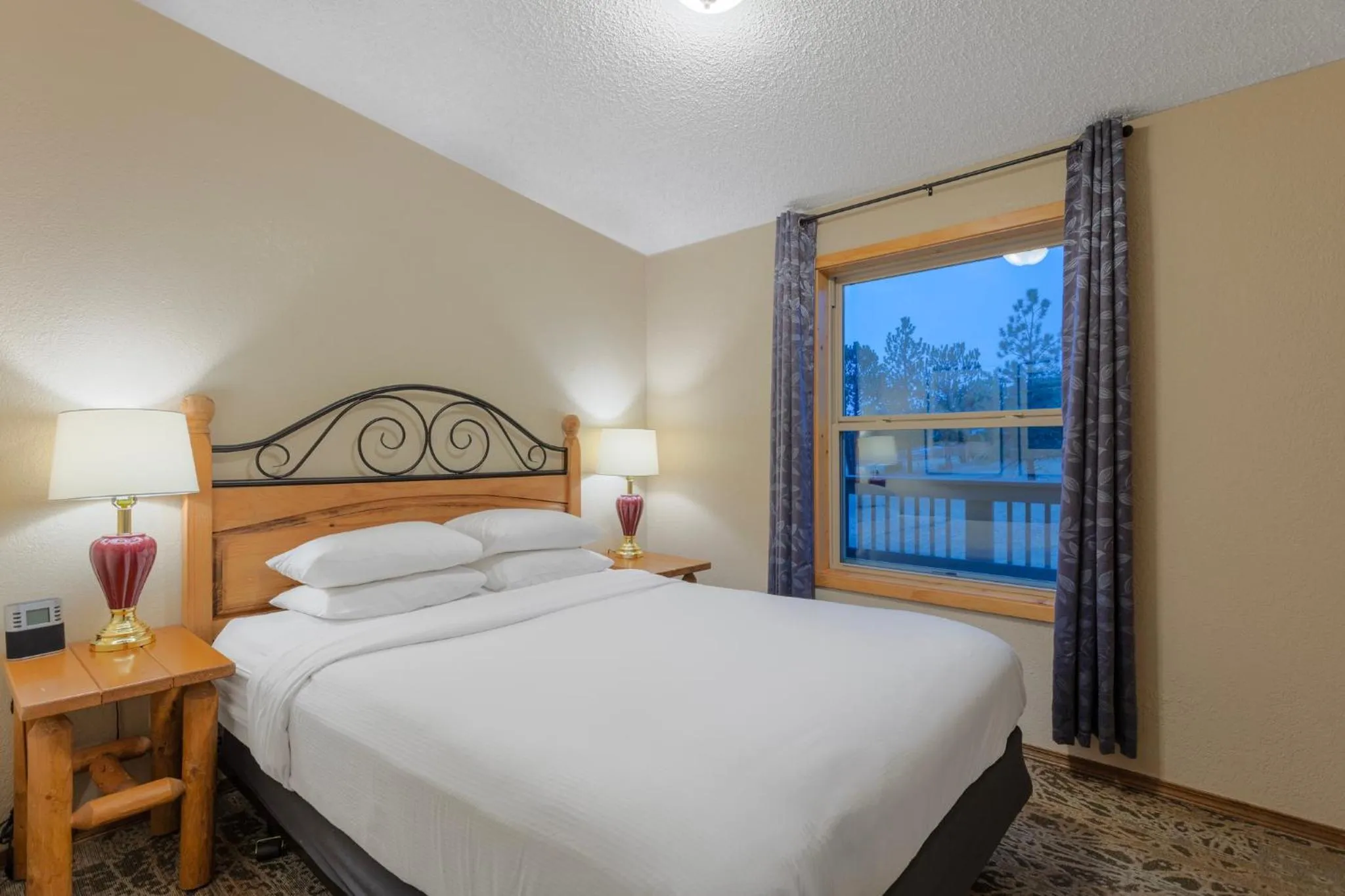 Bed in Discovery Lodge