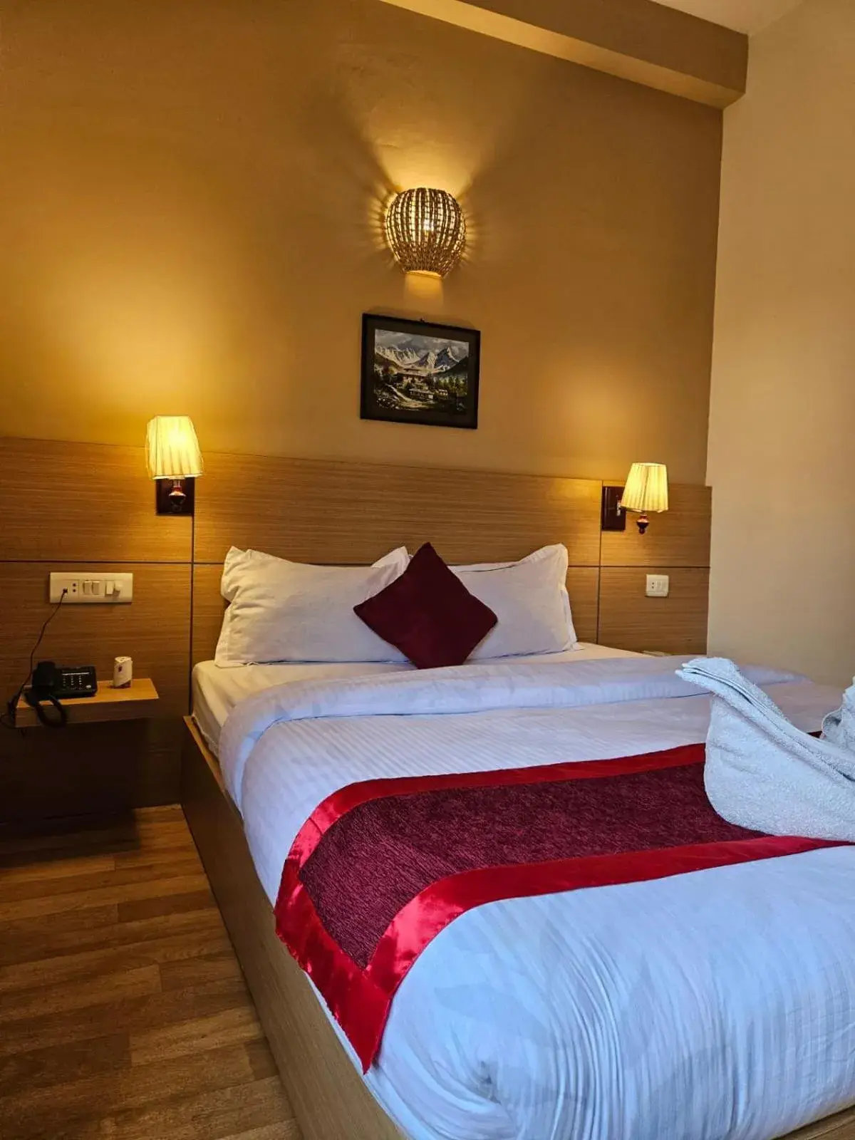 Bed in Hotel Ananda Inn Bed in Hotel Ananda Inn