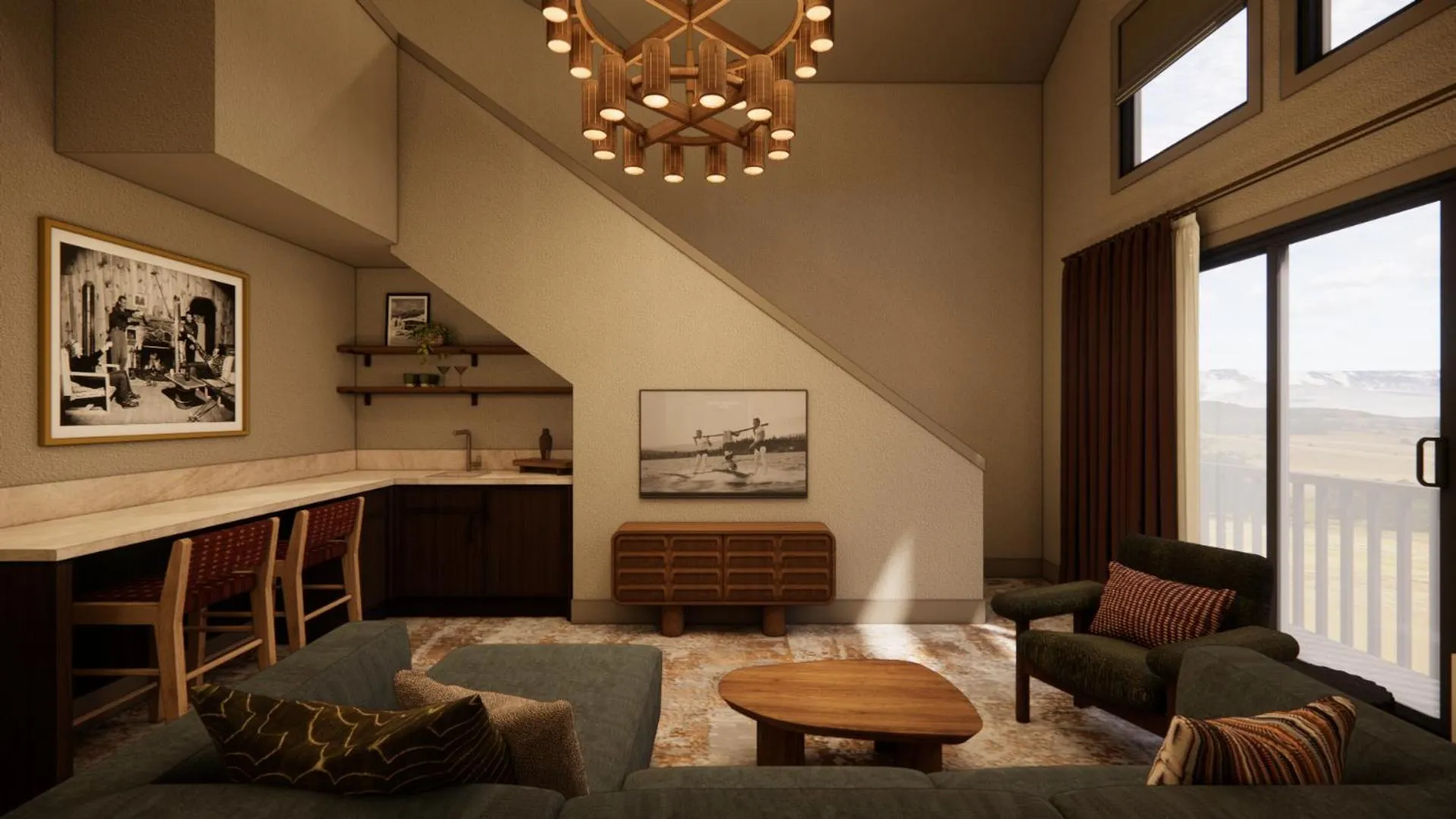 Living room in Grouse Mountain Lodge