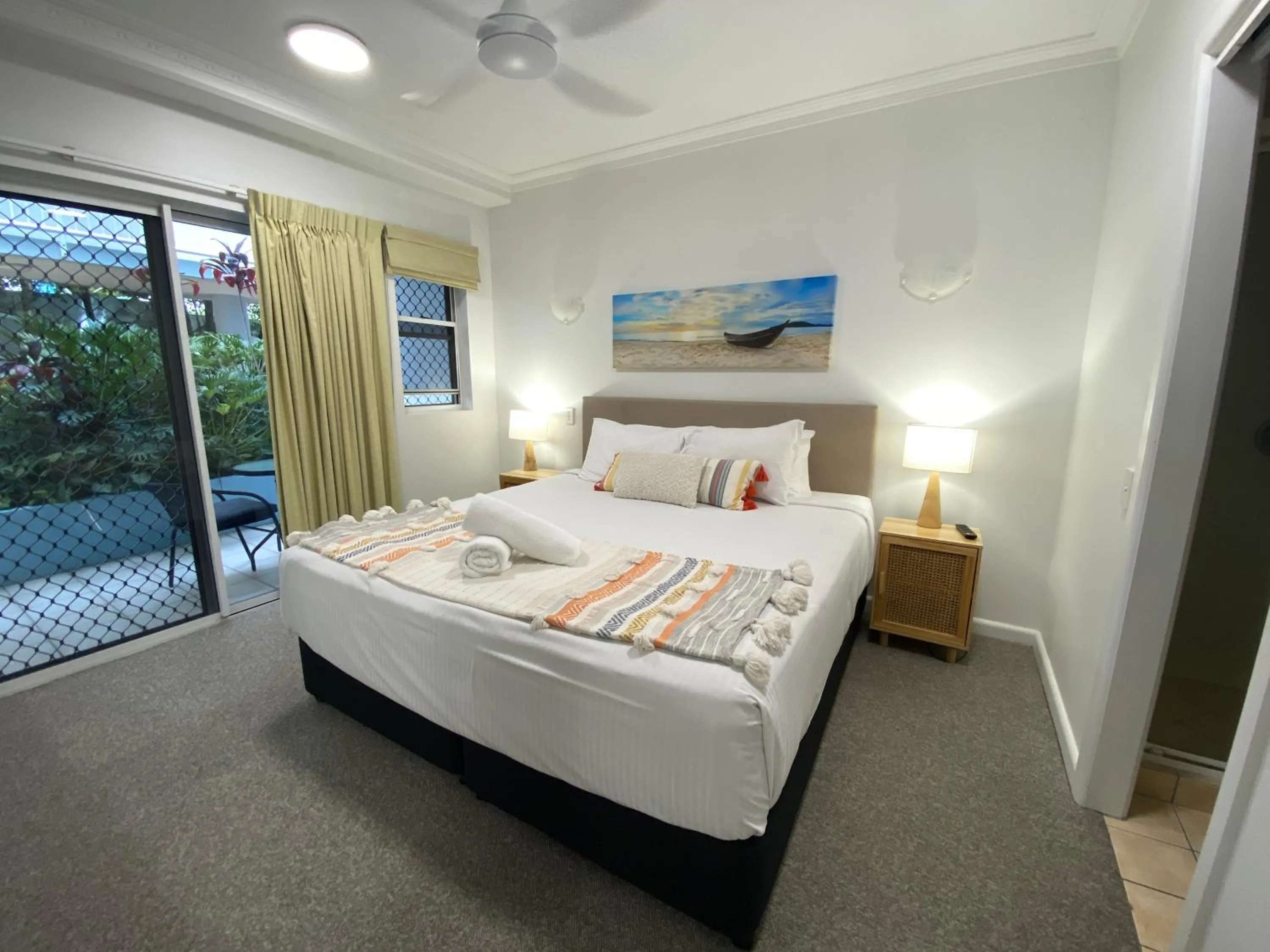 Bed in Coolum Seaside Apartments