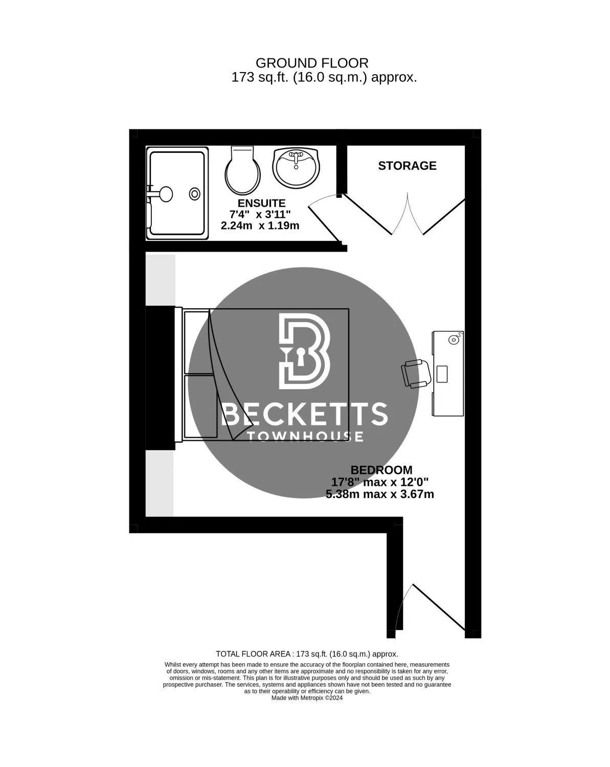 Text overlay in Becketts Townhouse