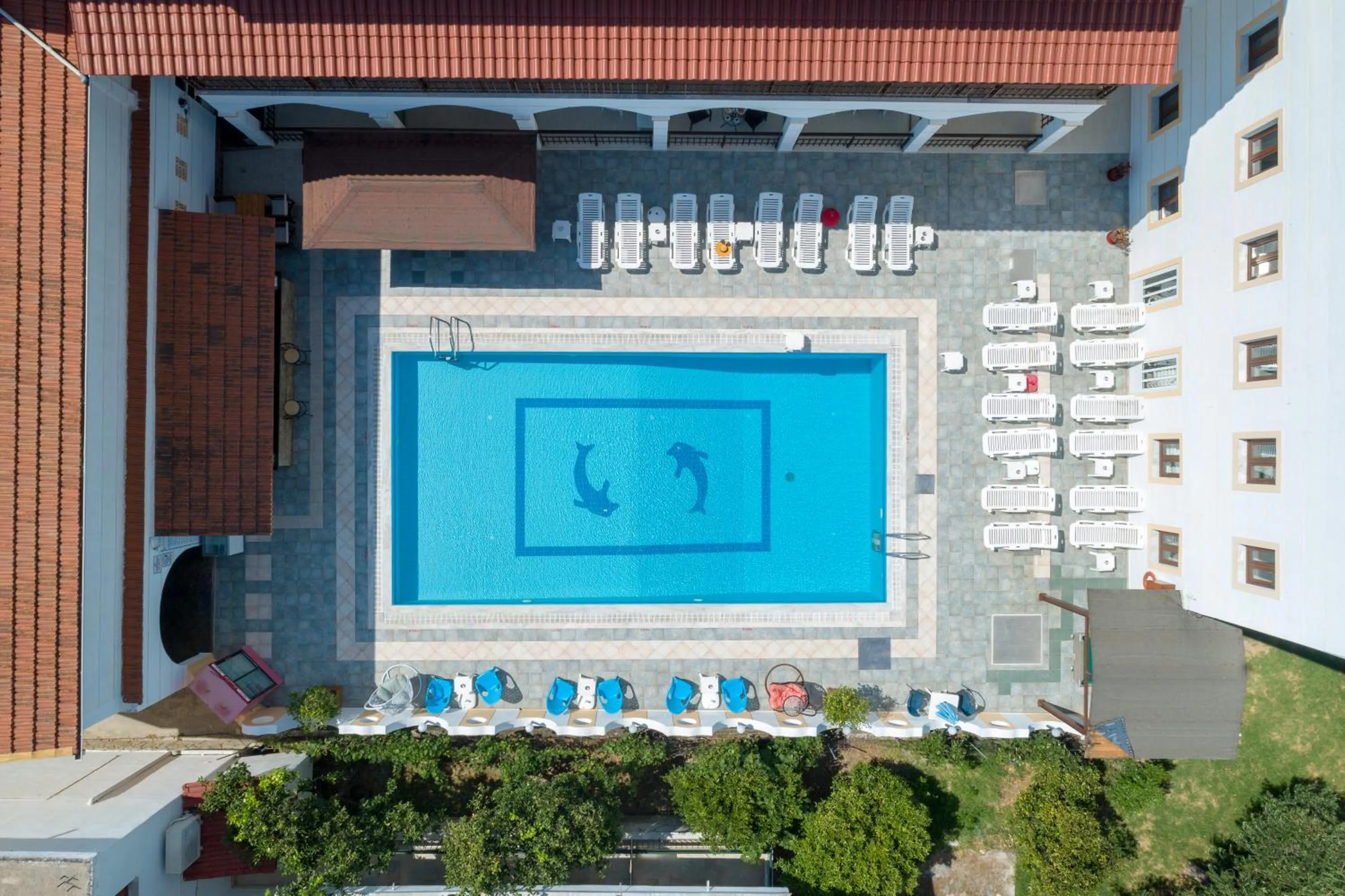Bird's eye view in Lefkimi Hotel