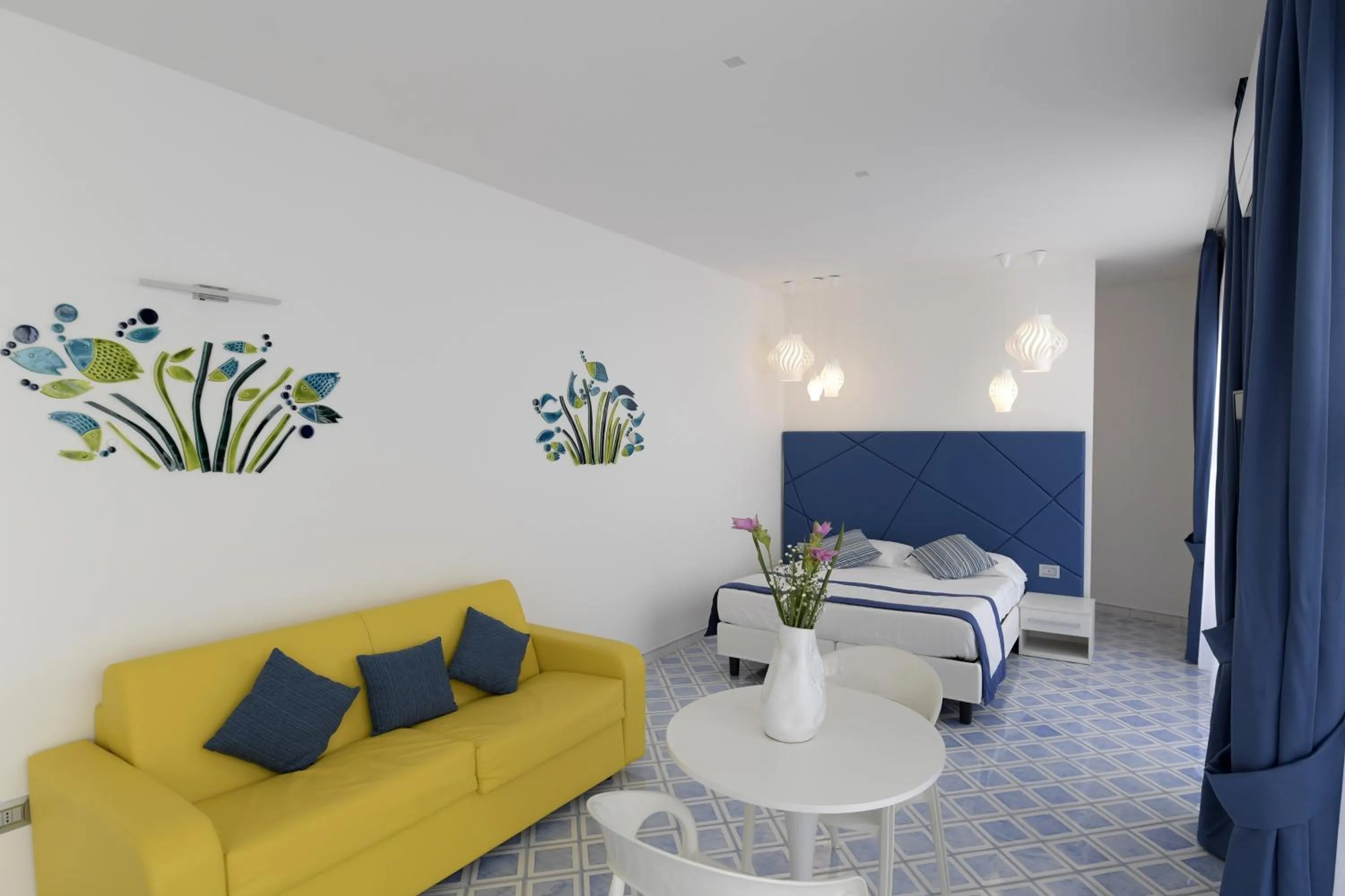 Living room in Palazzo San Giovanni Amalfi Coast